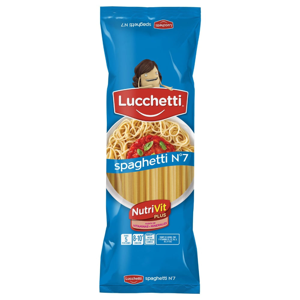 Fideos spaghetti N7 Lucchetti 500 g.