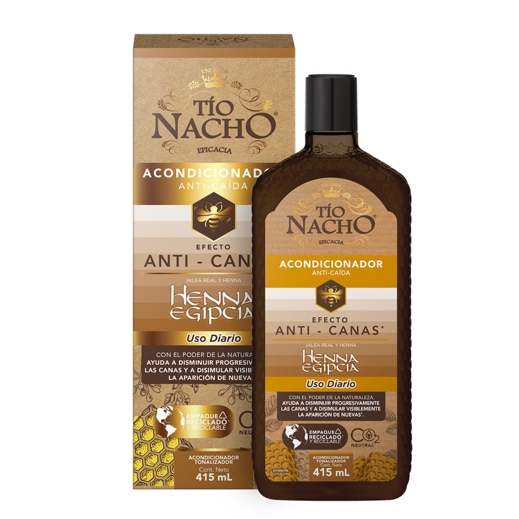 Acondicionador Tio Nacho Henna Egipcia Efecto Anti Canas 415 ml