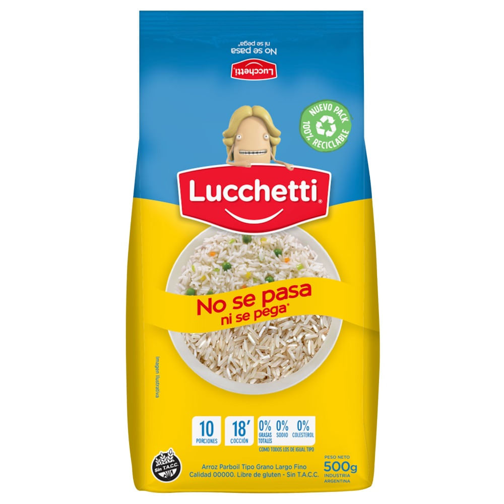 Arroz parboil Lucchetti 500 g.