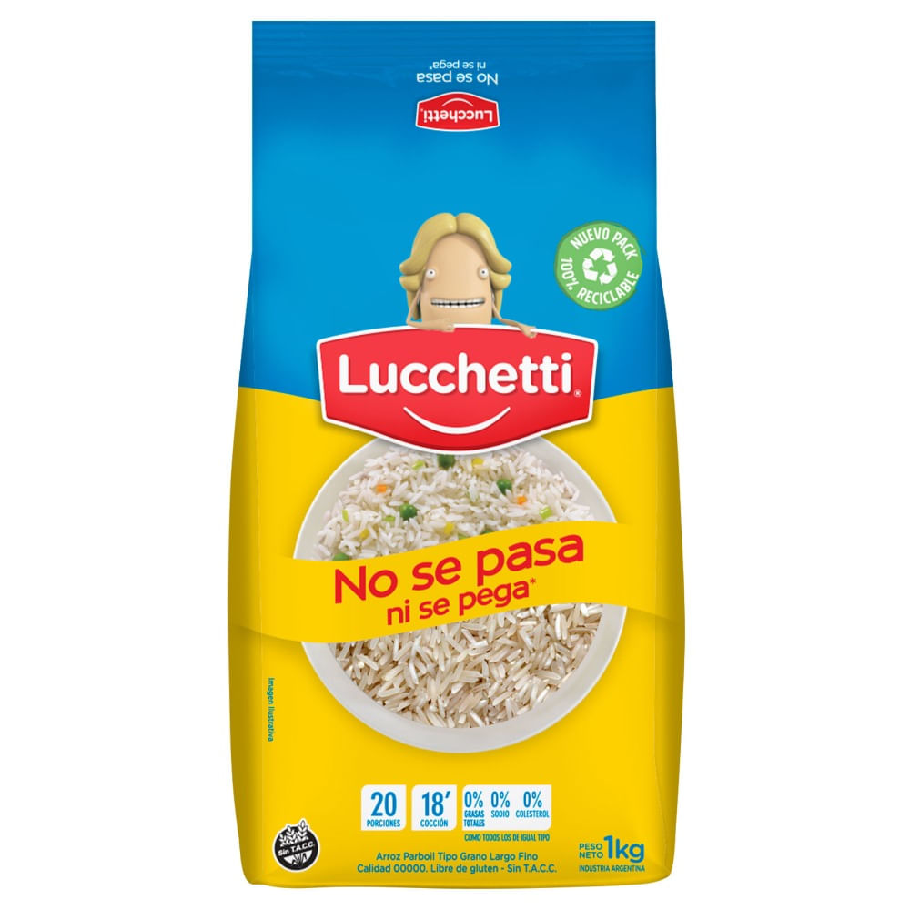 Arroz parboil Lucchetti 1 kg.