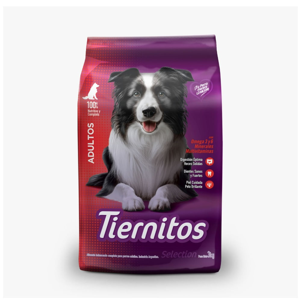 Alimento Para Perro Tiernitos Carne, Cereales Y Vegetales 3 Kg