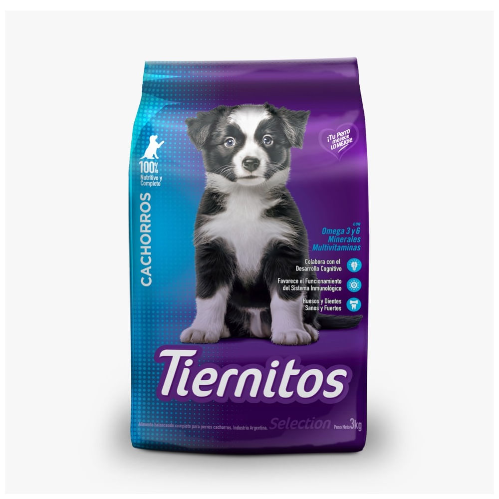 Alimento Para Perro Tiernitos Carne, Leche Y Calcio 3 Kg