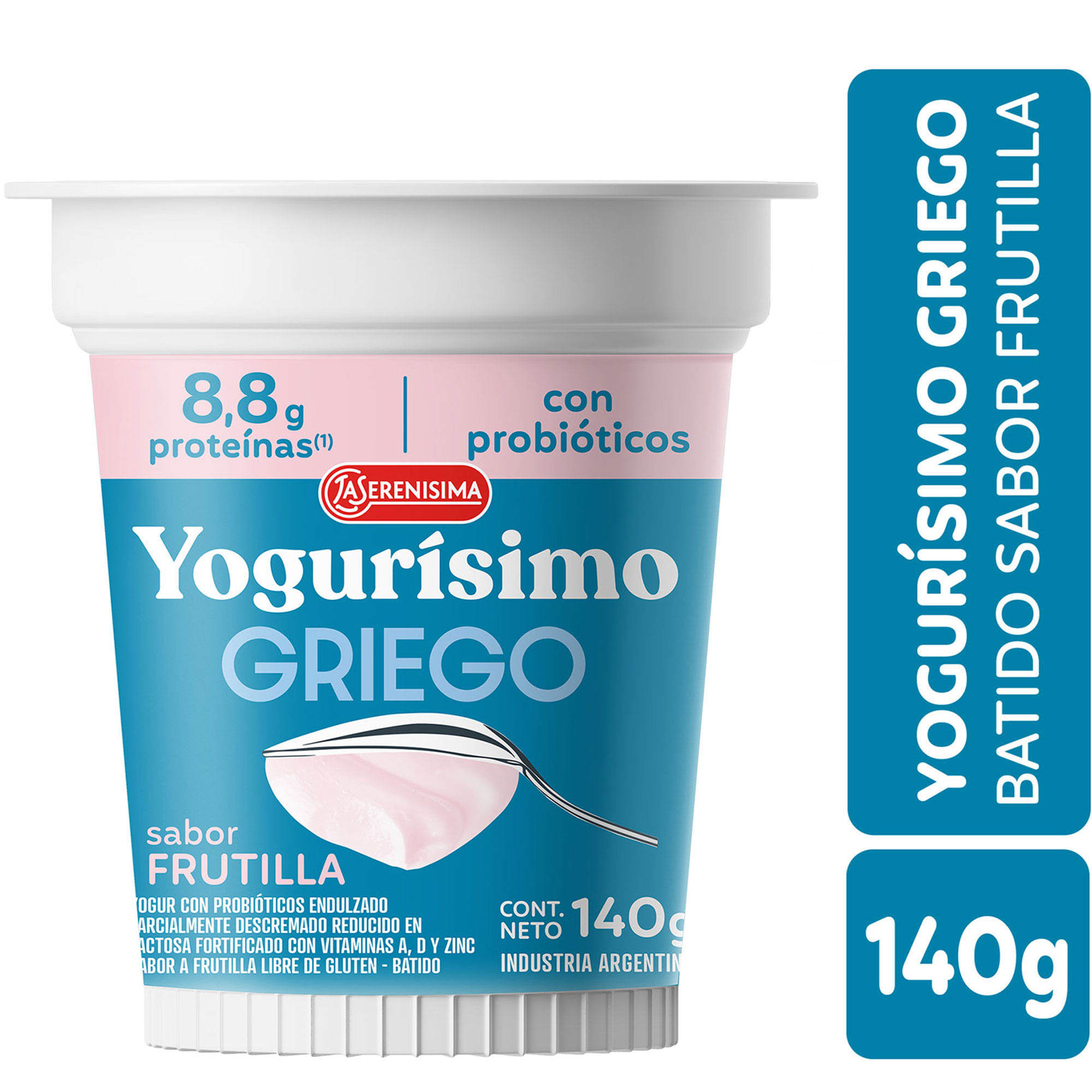 Yogur Griego Yogurísimo Frutilla 140 G