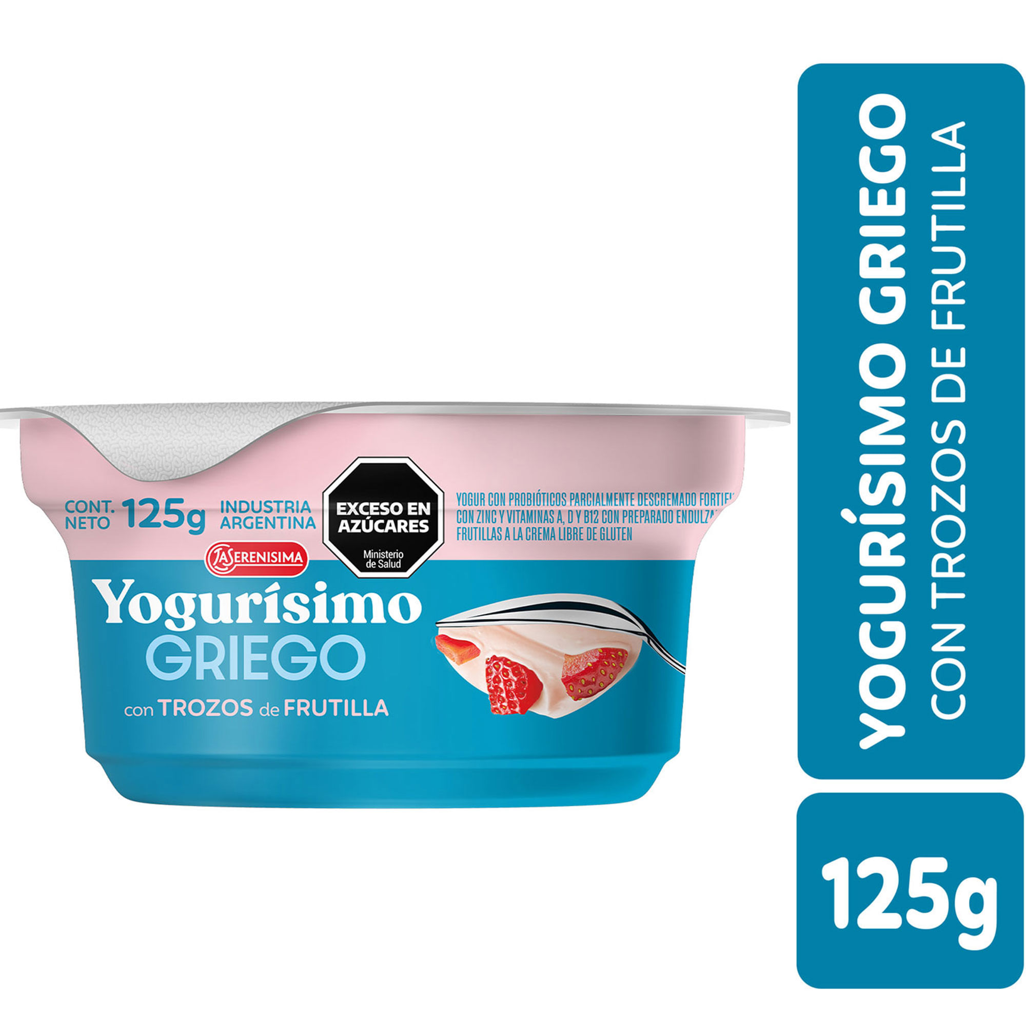 Yogur Griego Yogurísimo Con Frutilla 125 G