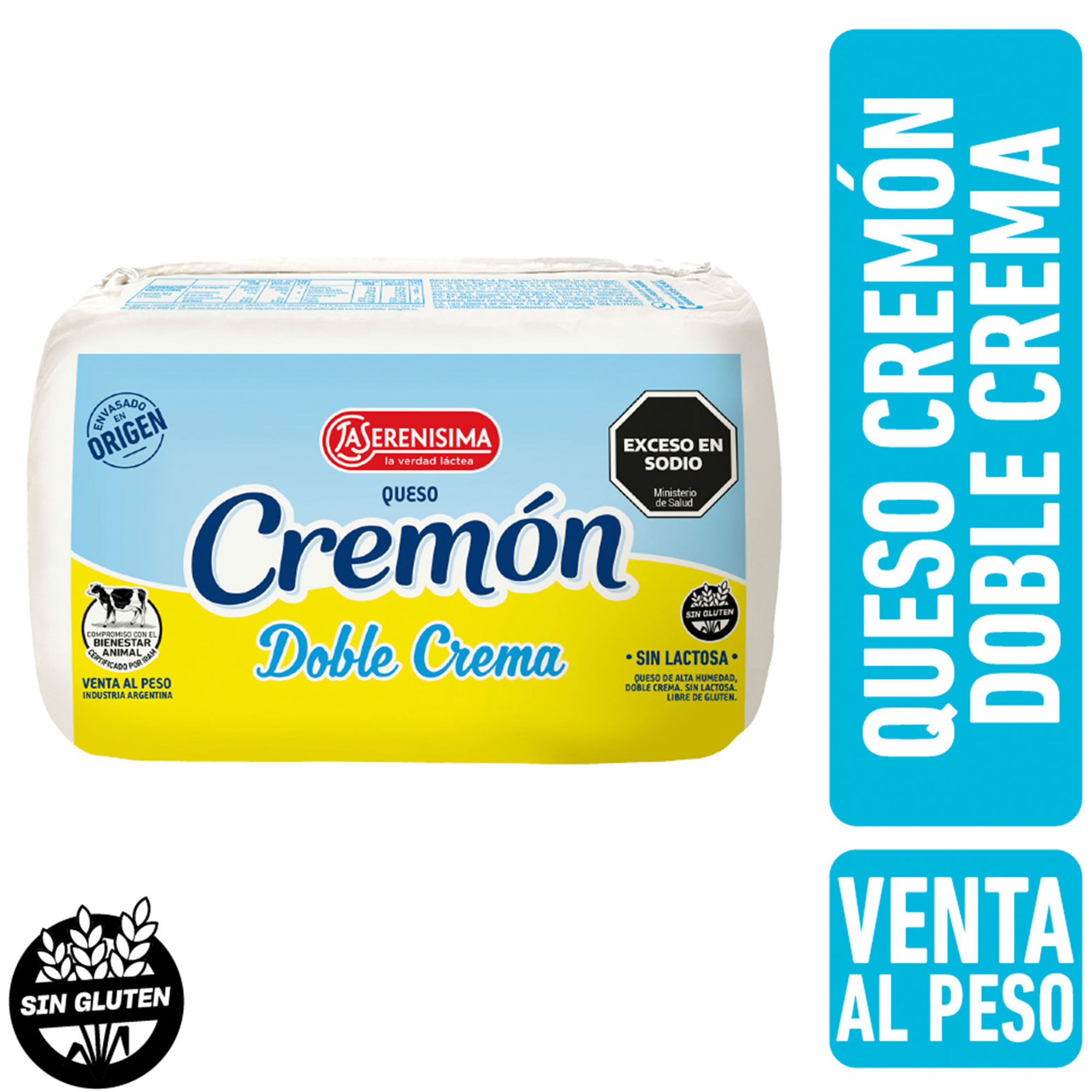 Queso doble crema Cremón fraccionado La serenísima x kg.