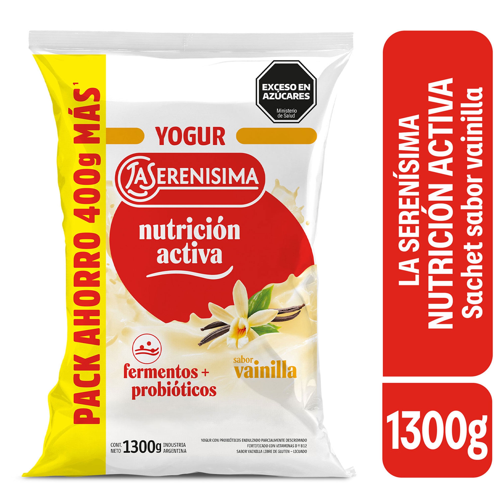 Yogur Bebible Entero La Serenísima Nutrición Activa Vainilla 1300 G