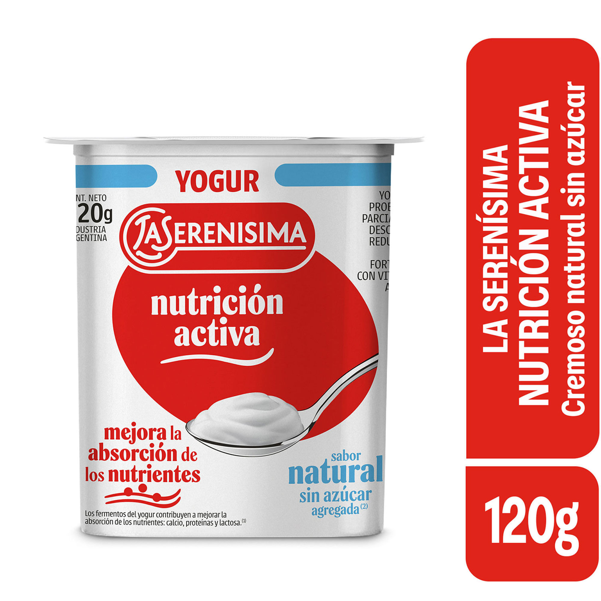 Yogur Cremoso La Serenísima Nutrición Activa Natural Sin Azúcar 120 G