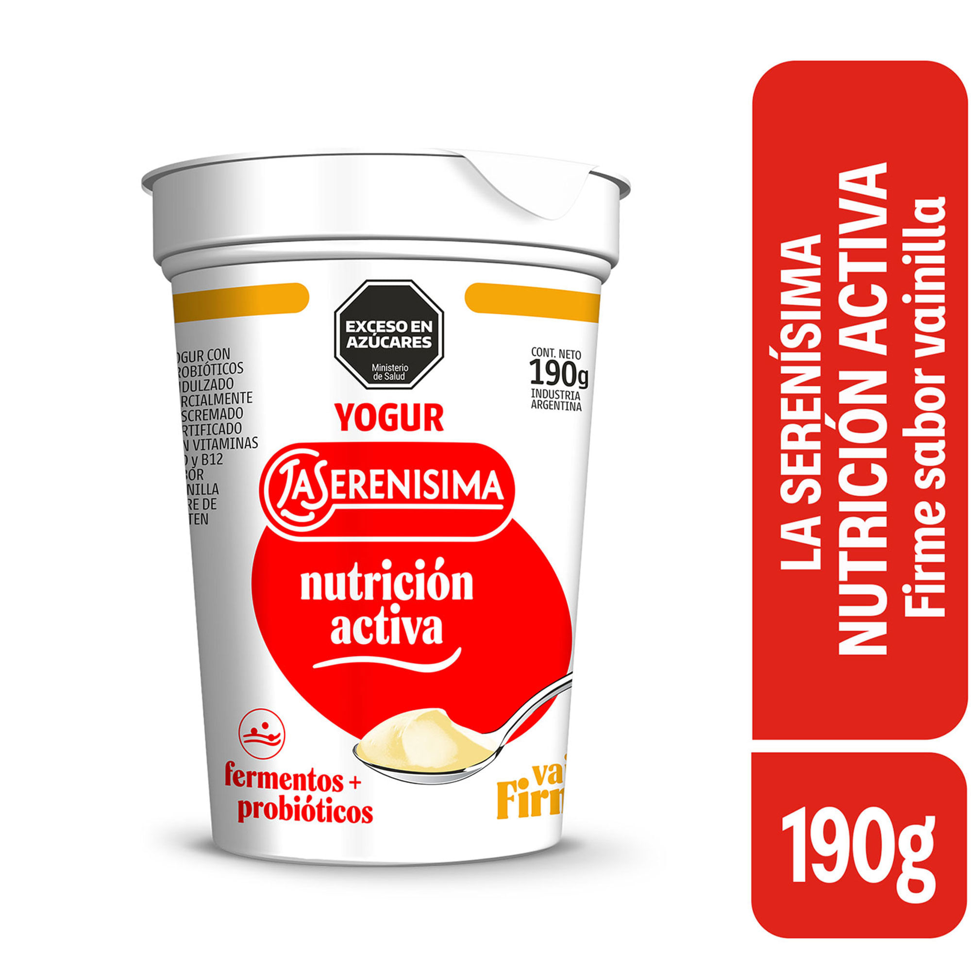 Yogur Firme Entero La Serenísima Nutrición Activa Vainilla 190 G