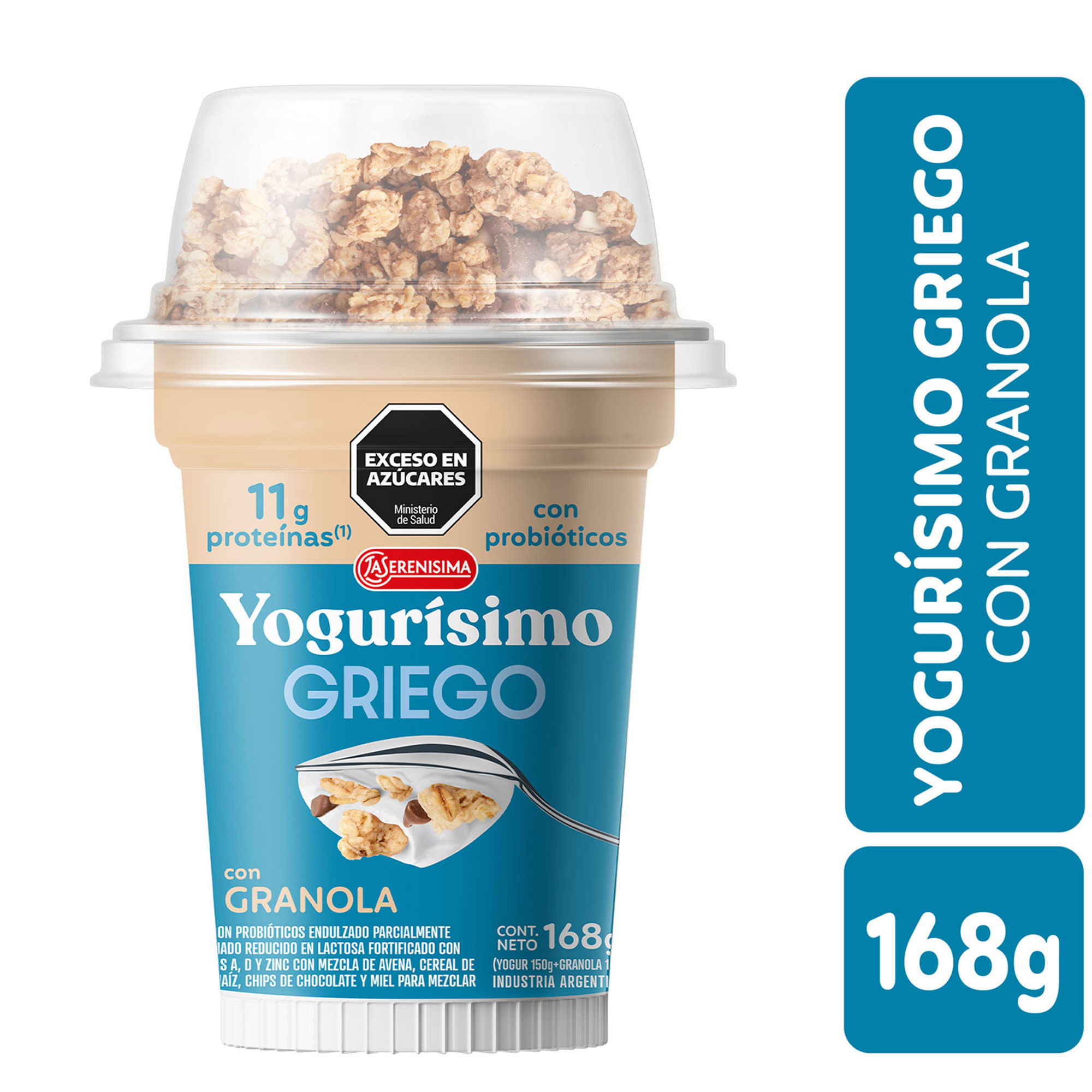 Yogur Griego Yogurísimo Con Granola 168 G