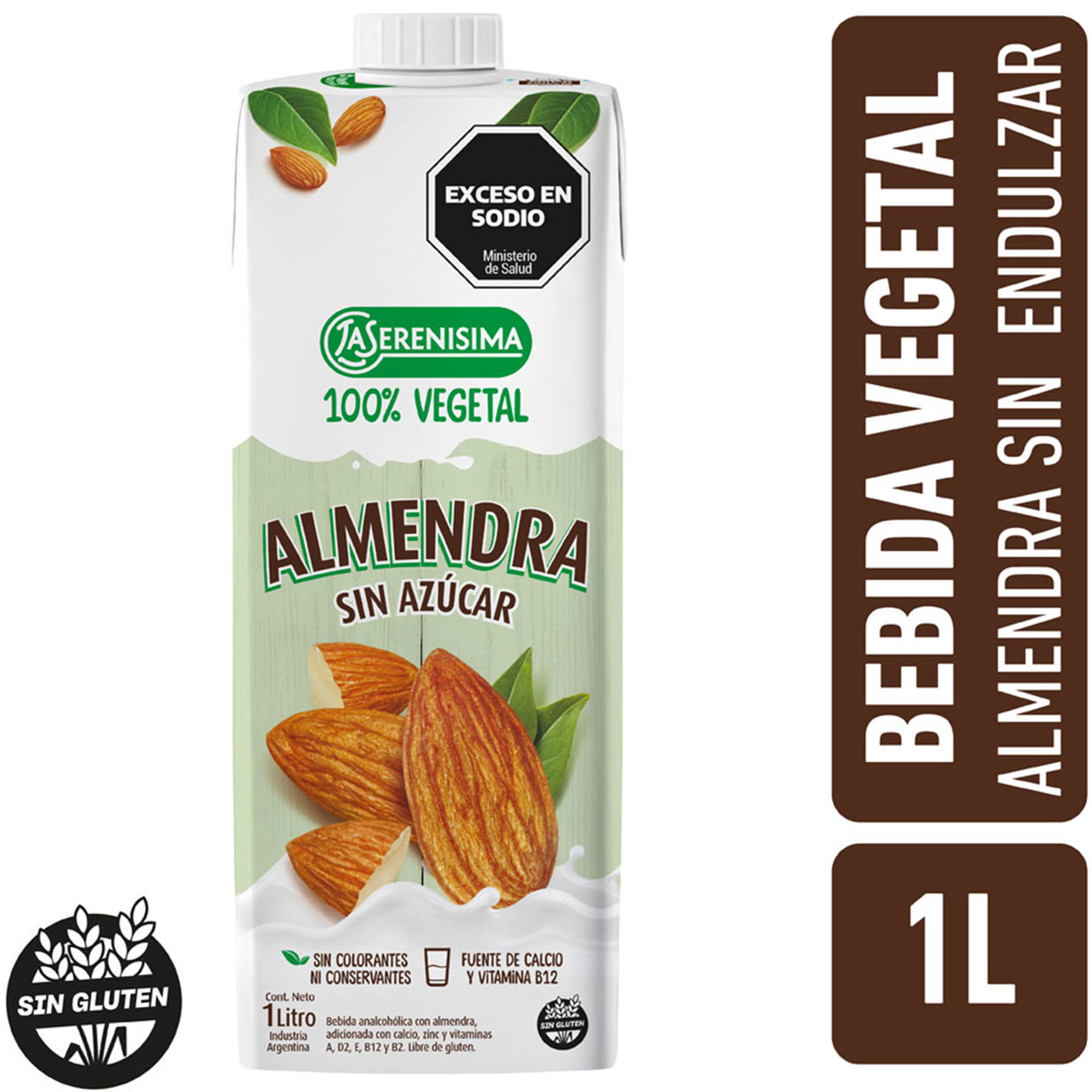 Bebida Vegetal La Serenisima 100% Almendra Sin Endulzar 1 L