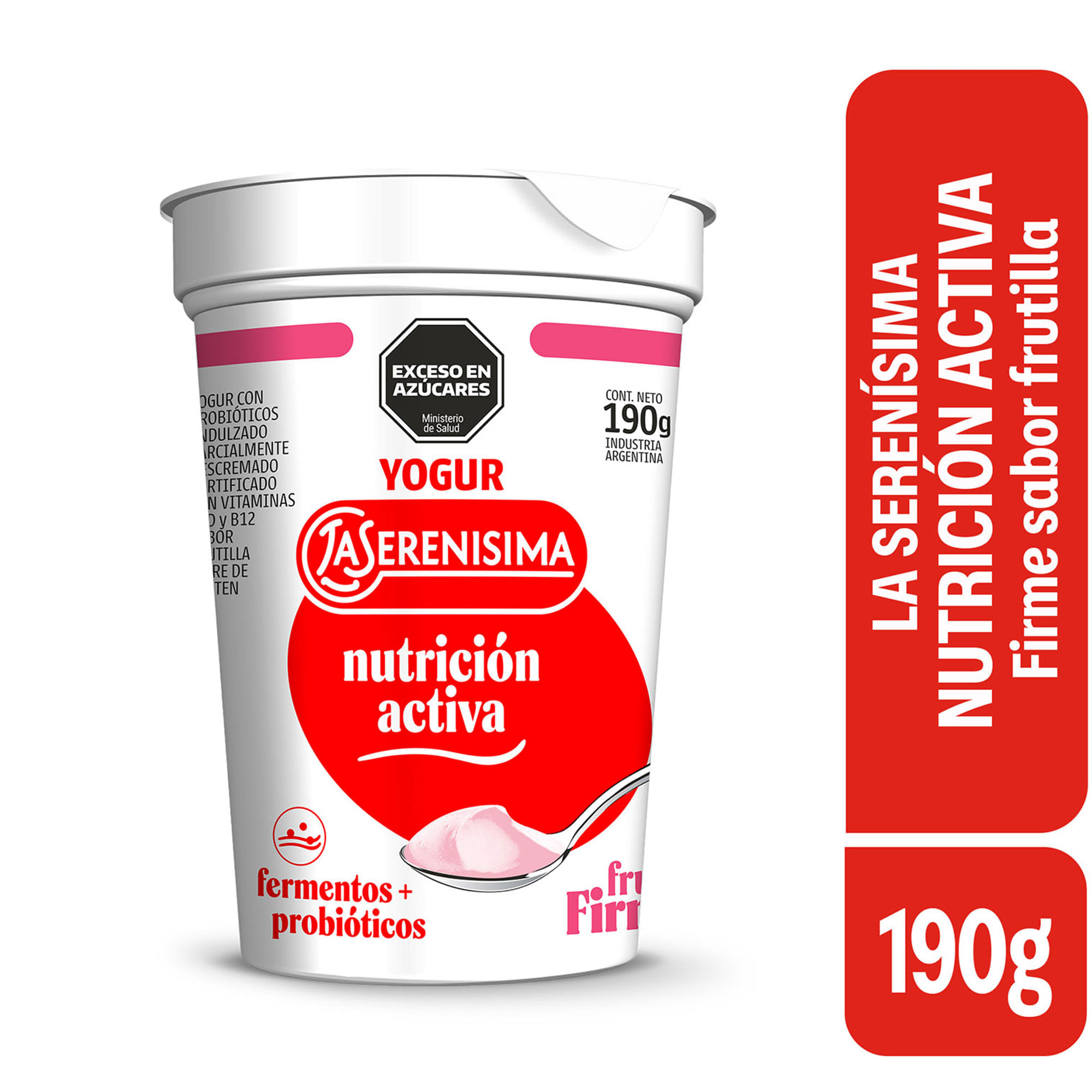 Yogur Firme Entero La Serenísima Nutrición Activa Frutilla 190 G