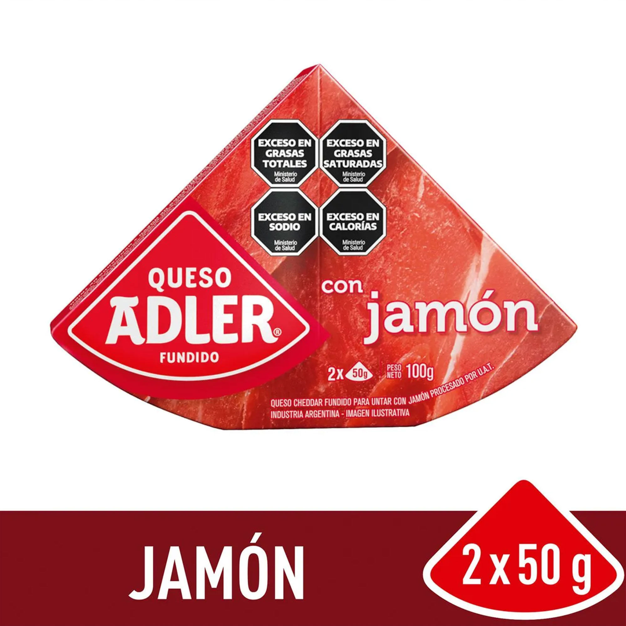 Queso Fundido Adler Con Jamón 100 G