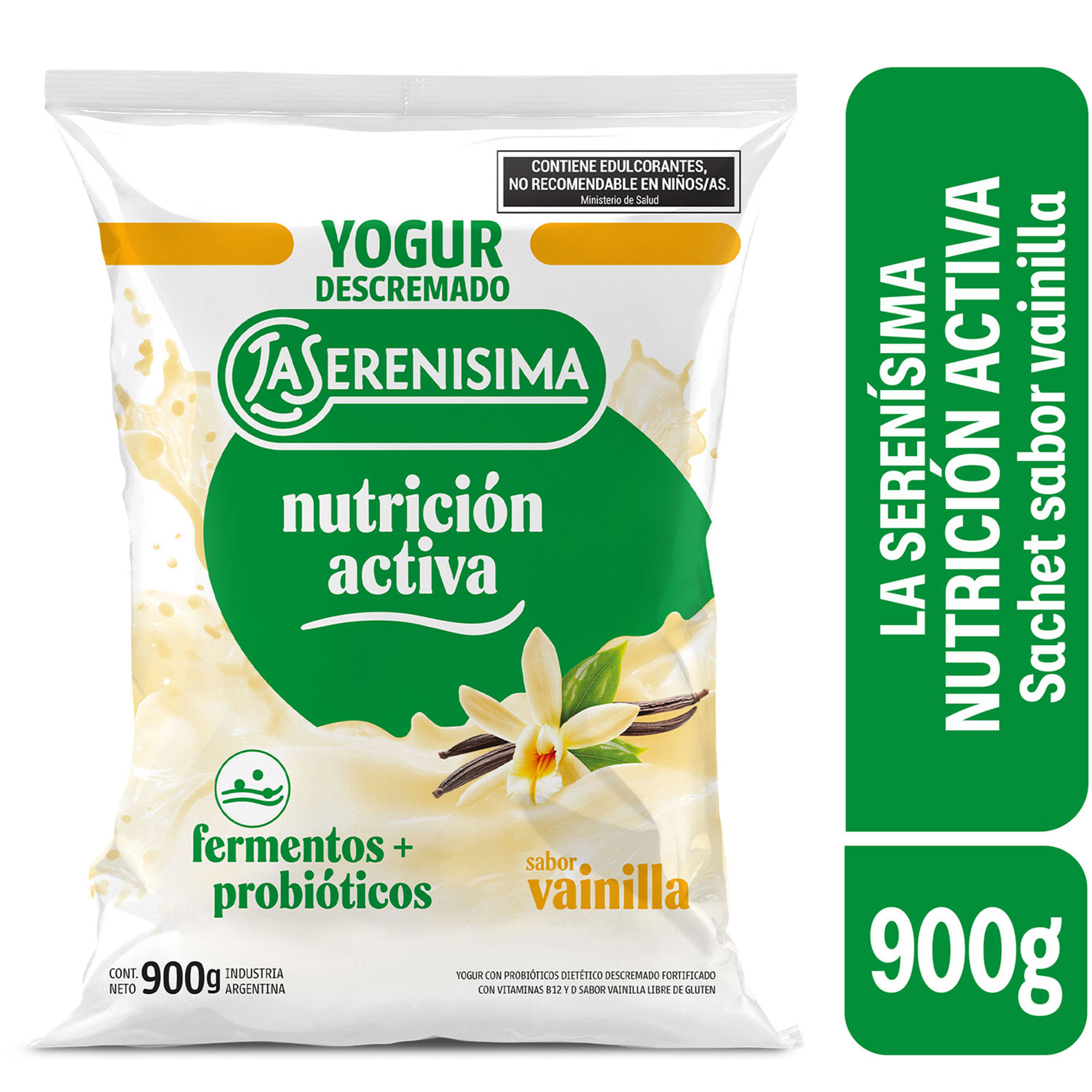 Yogur Bebible Descremado La Serenísima Nutrición Activa Vainilla 900 G