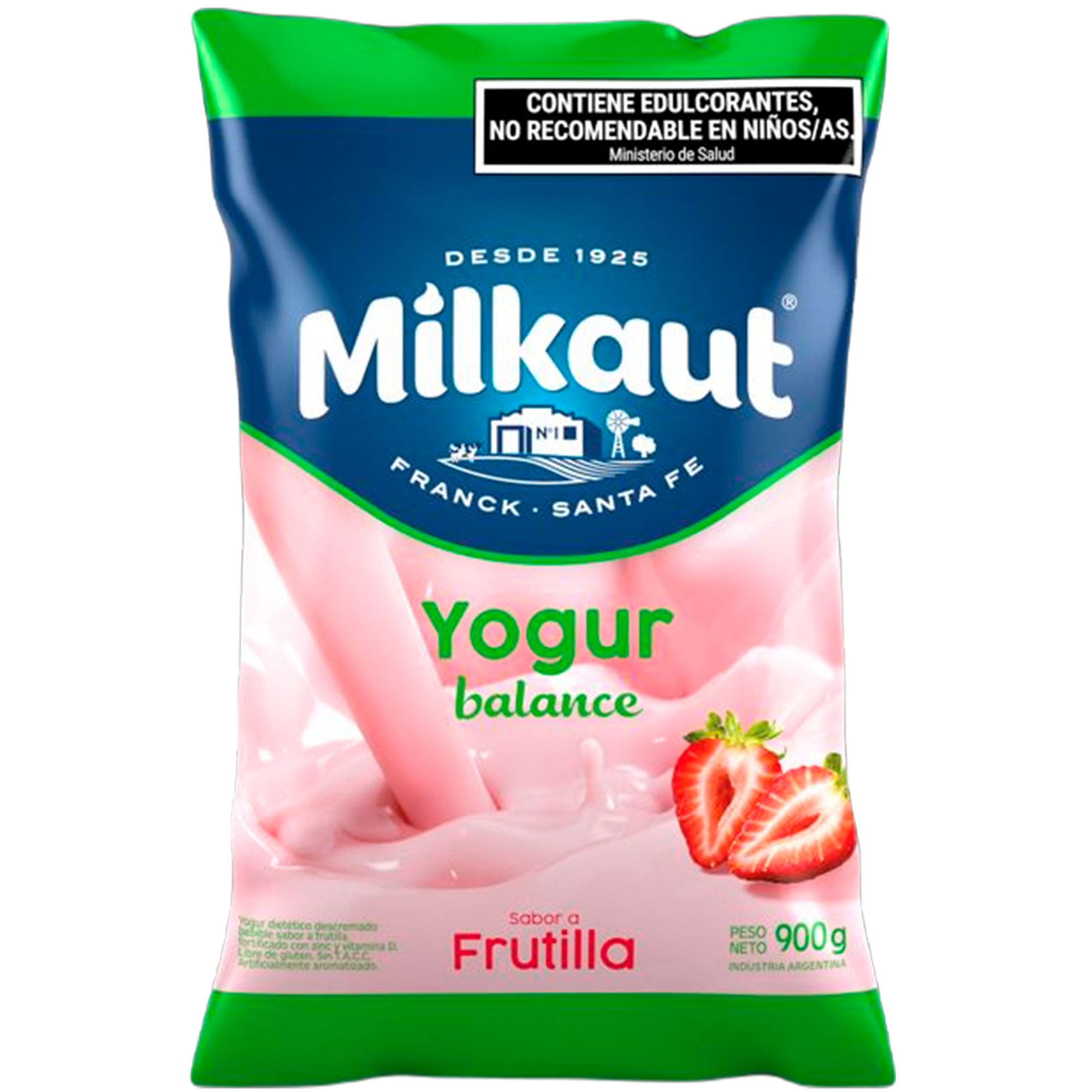 Yogur Bebible Milkaut Balance Frutilla 900 G