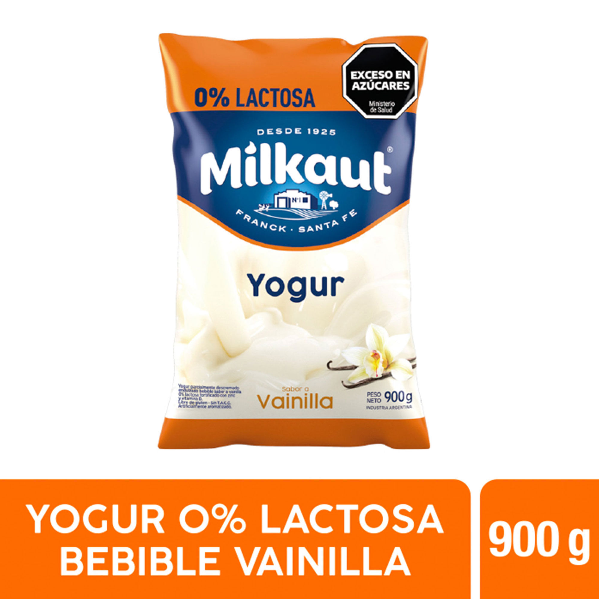 Yogur Bebible Milkaut 0% Lactosa Vainilla 900 G
