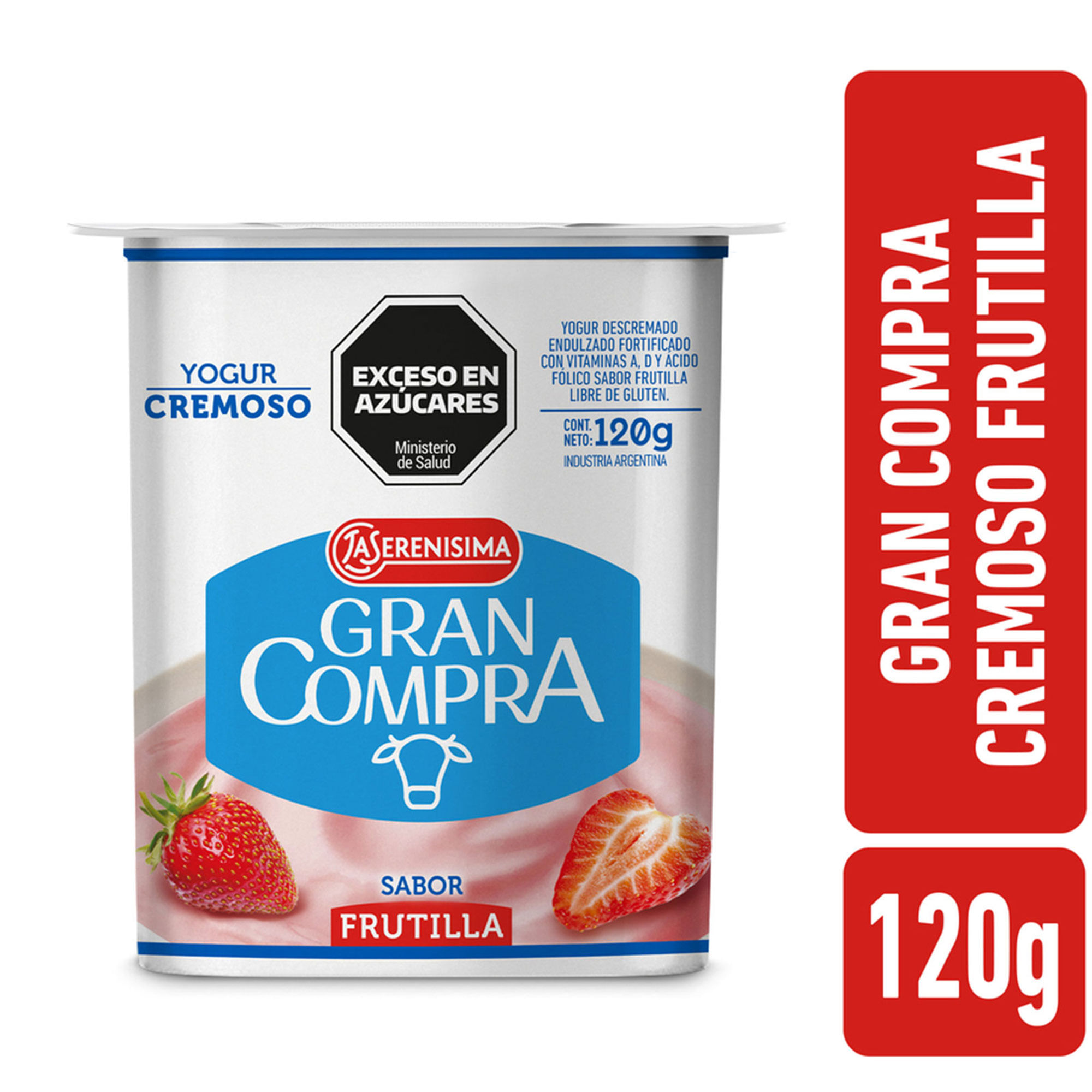 Yogur Batido Gran Compra Frutilla 120 G