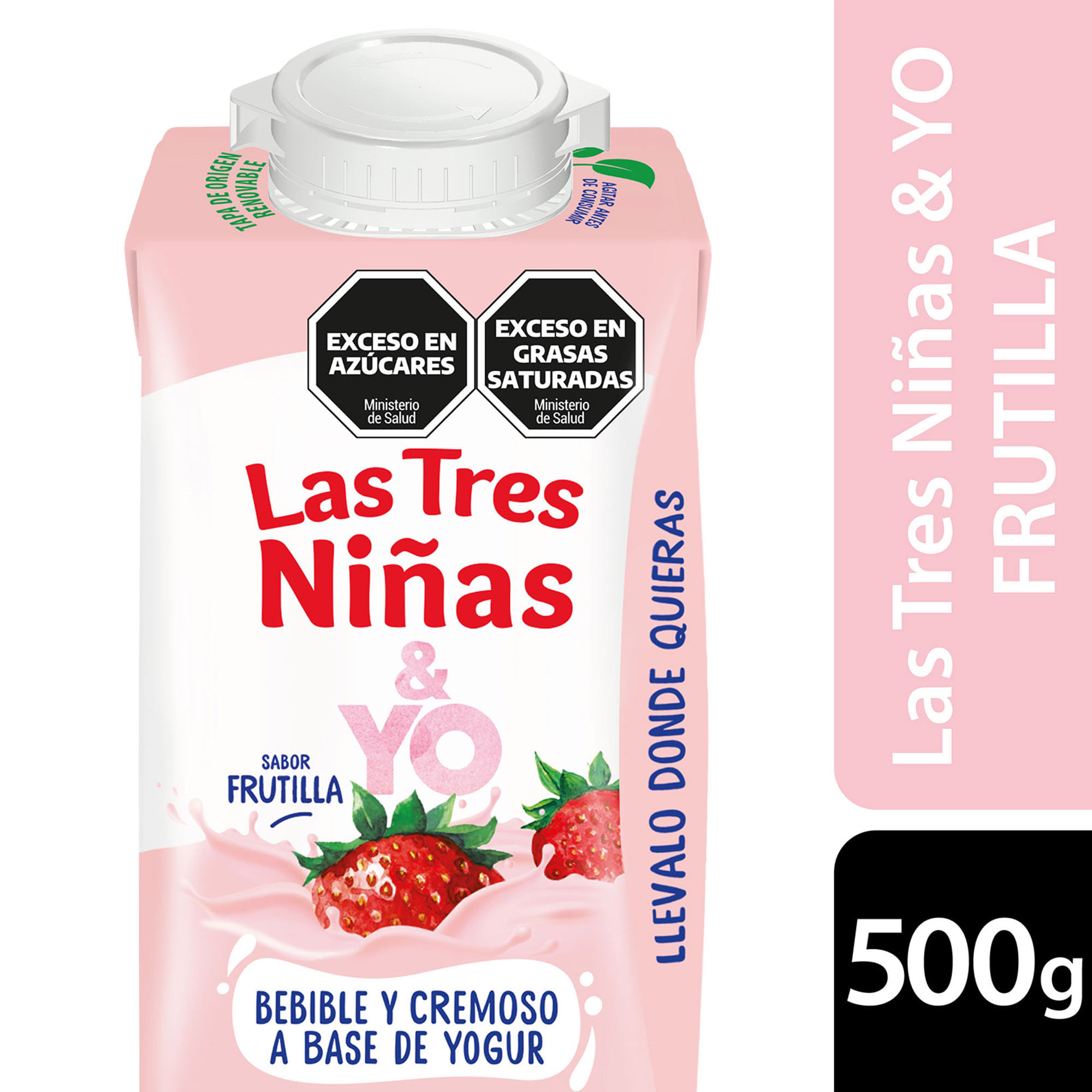 Bebible A Base De Yogur Las Tres Niñas Sabor Frutilla 500 G