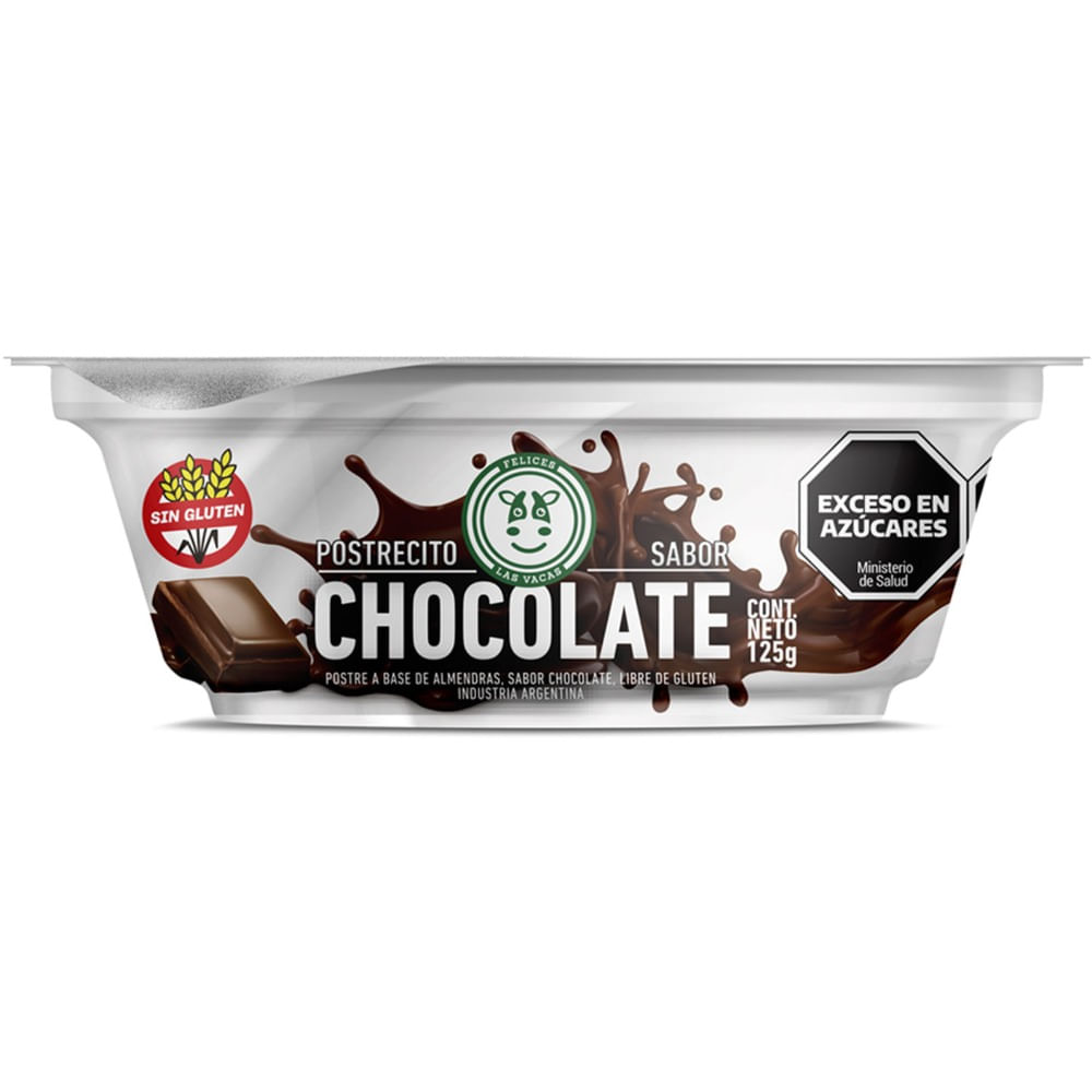 Postre plant ba de chocolate Felices las Vacas 125 g.