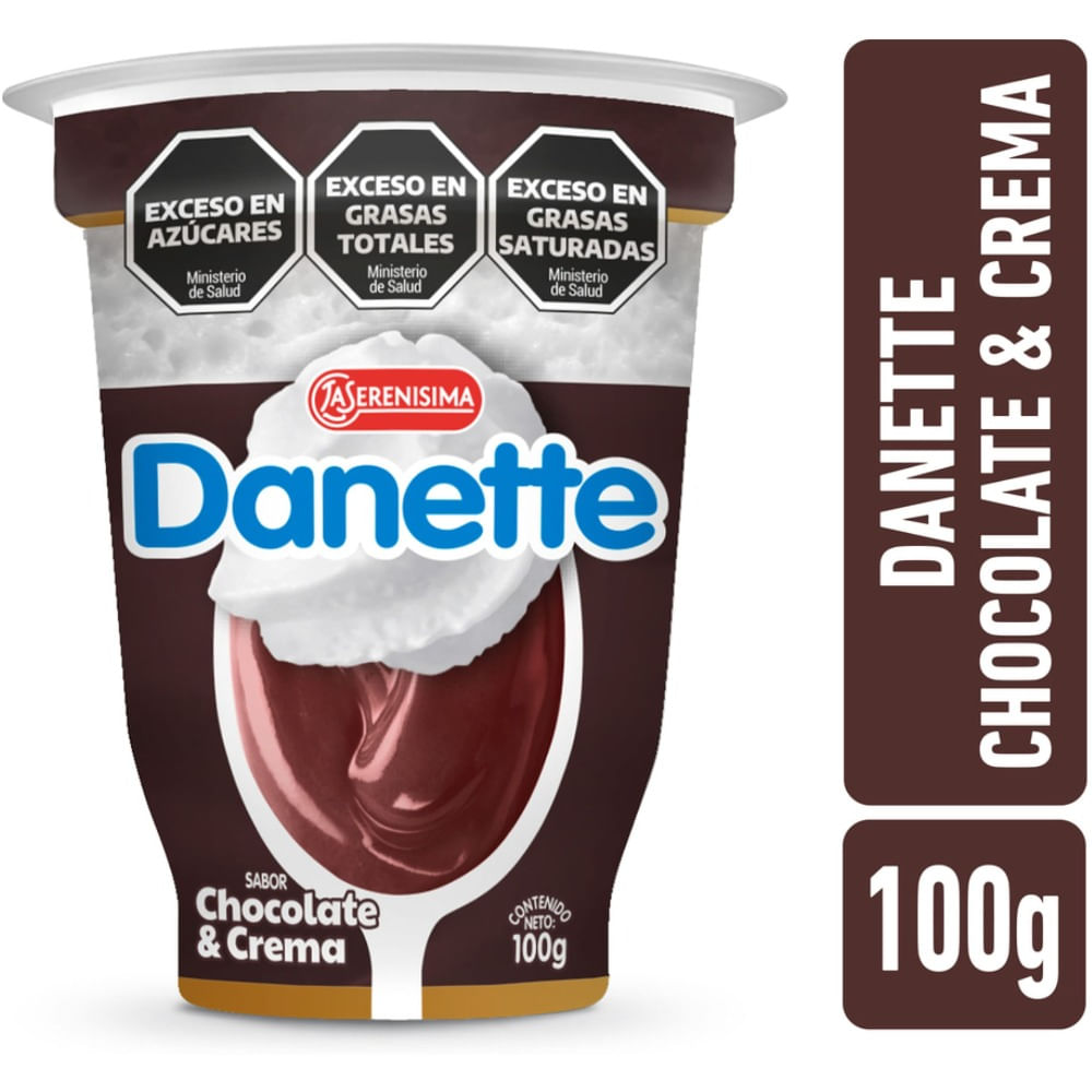 Postre Danette Sabor Chocolate Con Crema 100 G