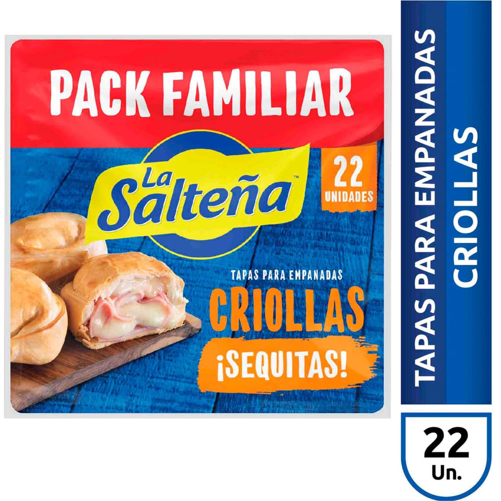 Tapas La Salteña Para Empanadas Criollas 605g 22u