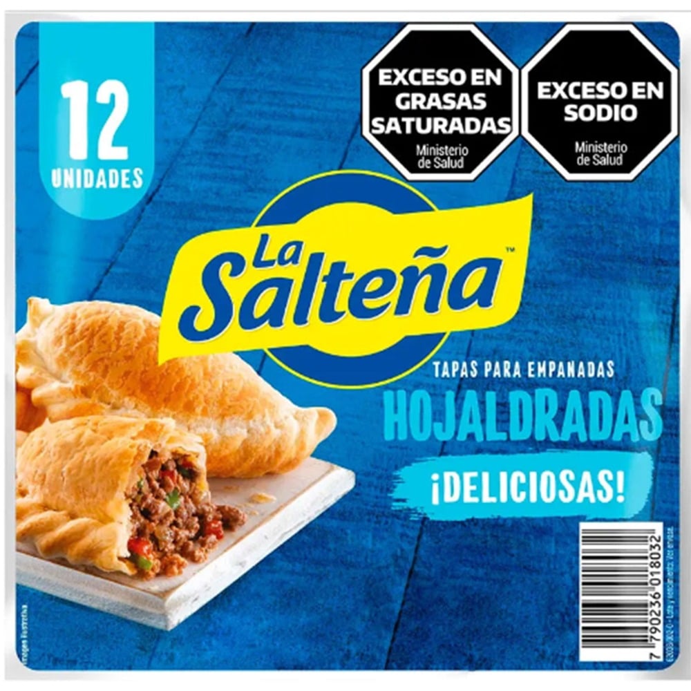 Tapa para empanada hojaldrada La Salteña mas crocante 12 uni
