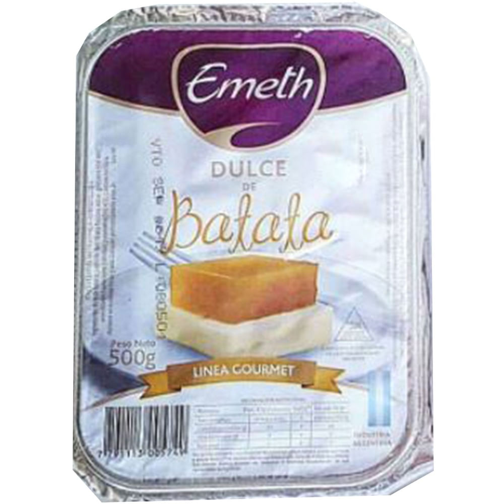 Dulce de batata bandeja Emeth 500 g.