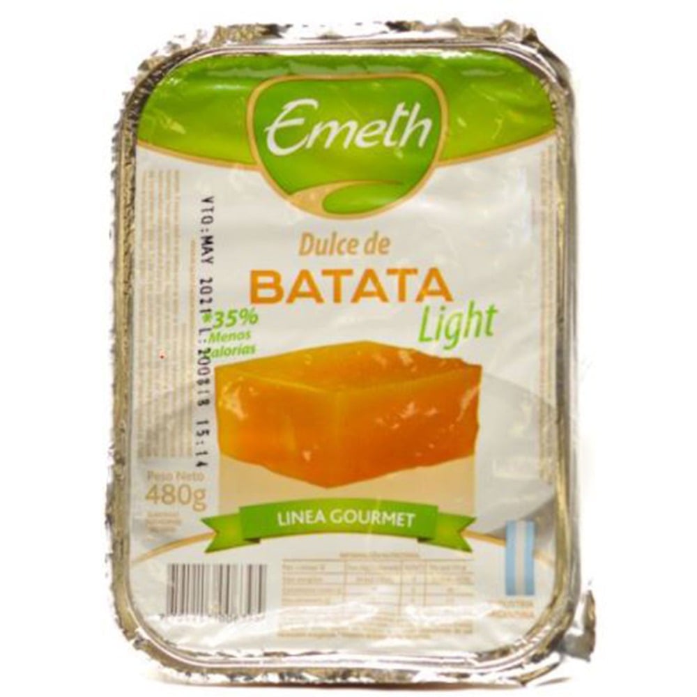 Dulce de batata light bandeja Emeth 480 g.