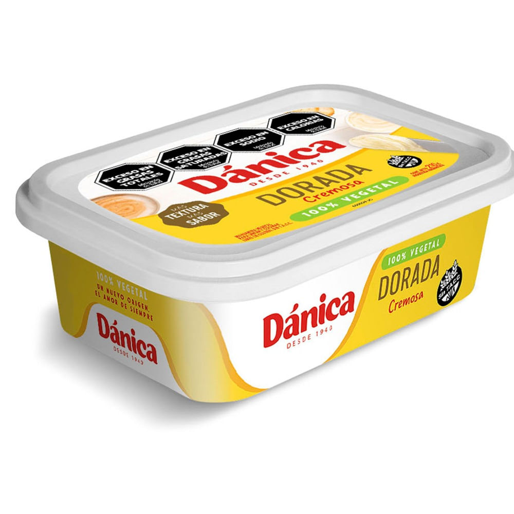 Margarina Dánica Dorada Cremosa 100% Vegetal 210 G