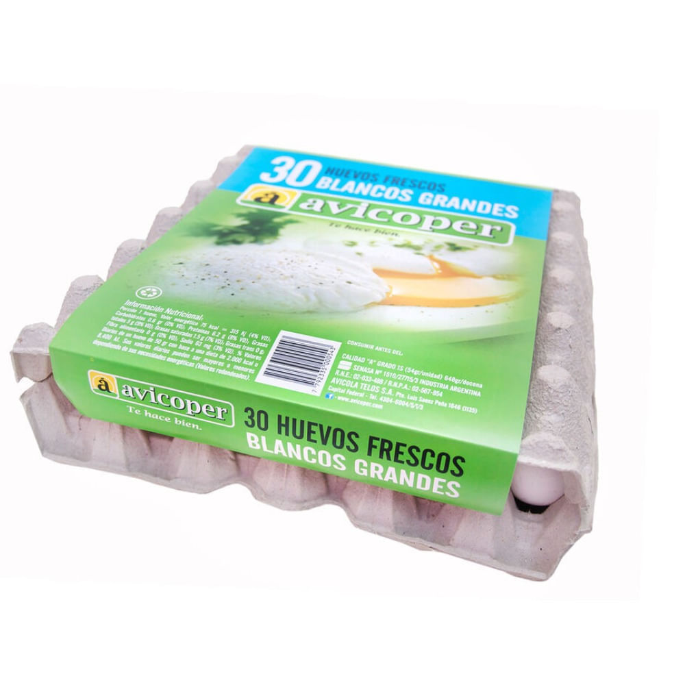 Huevos blancos Avicoper 30 u.