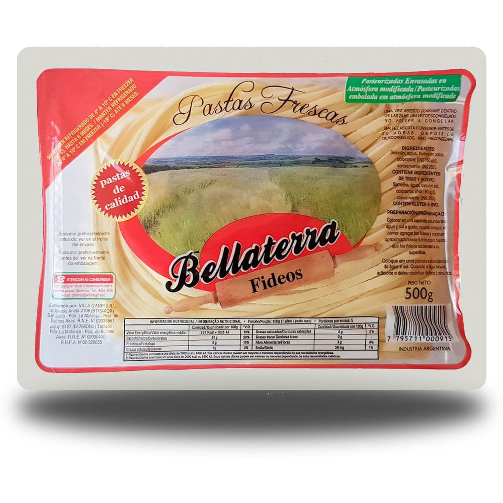 Fideos Bellaterra 500 g.