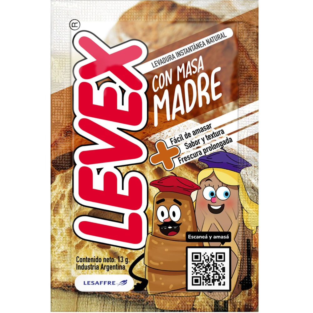 Levadura Seca Levex Con Masa Madre 13 G