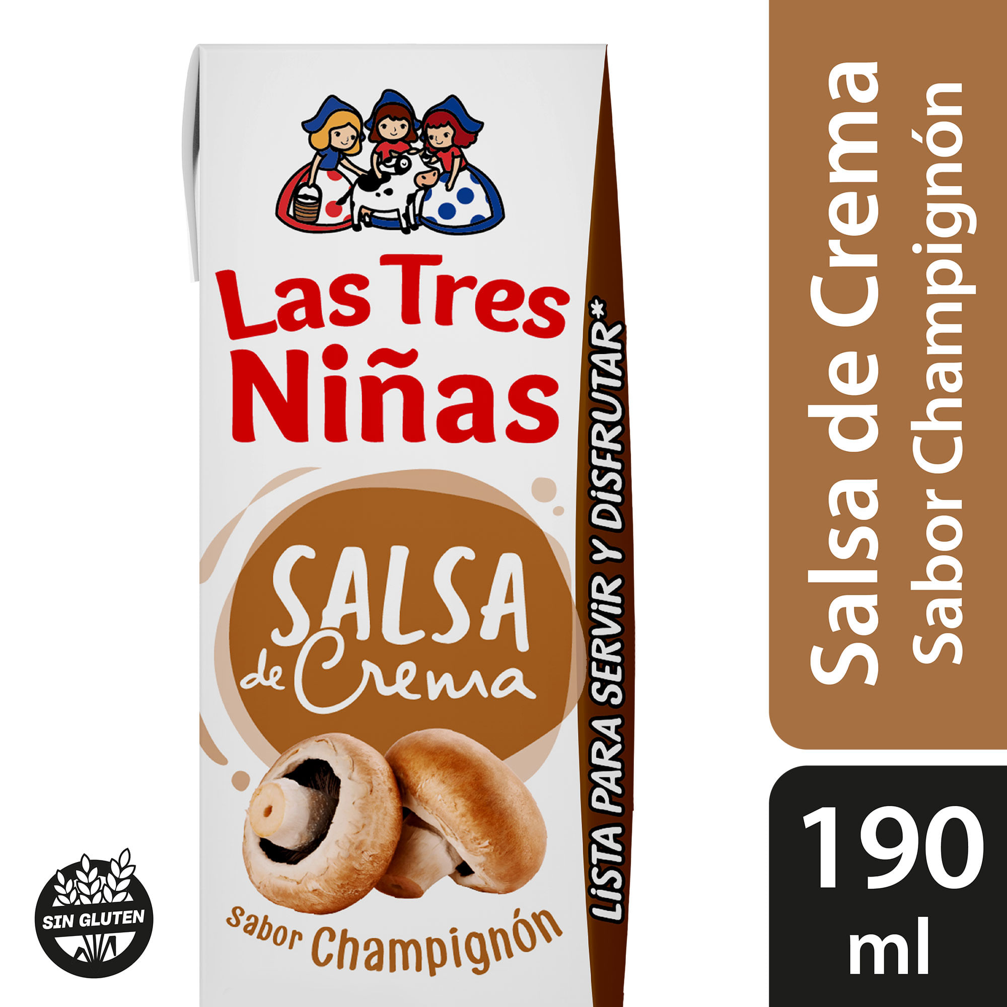 Salsa De Crema Las Tres Niñas Sabor Champignón 190 Ml