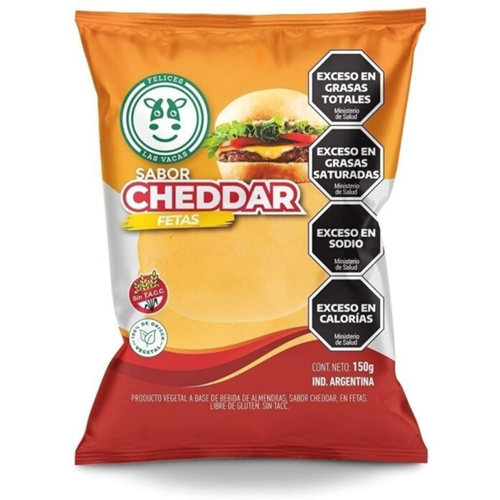 Queso Cheddar Felices Las Vacas Feteado 150 G