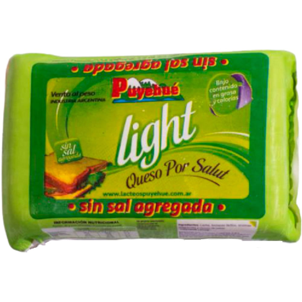 Queso port salut ligth Puyehue fraccionado x kg.
