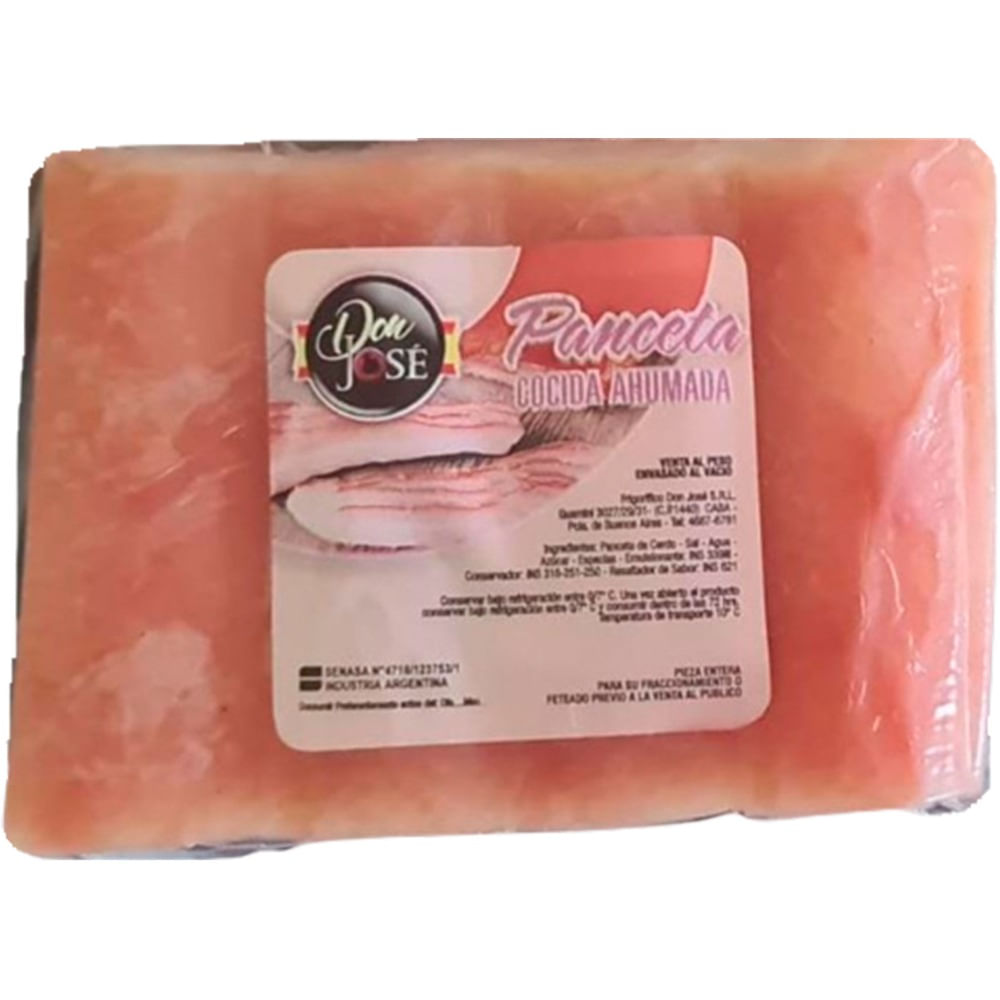 Panceta ahumada con cuero Don José x kg.