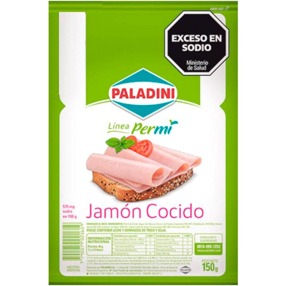 Jamón Cocido Paladini Permi Feteado 150 G