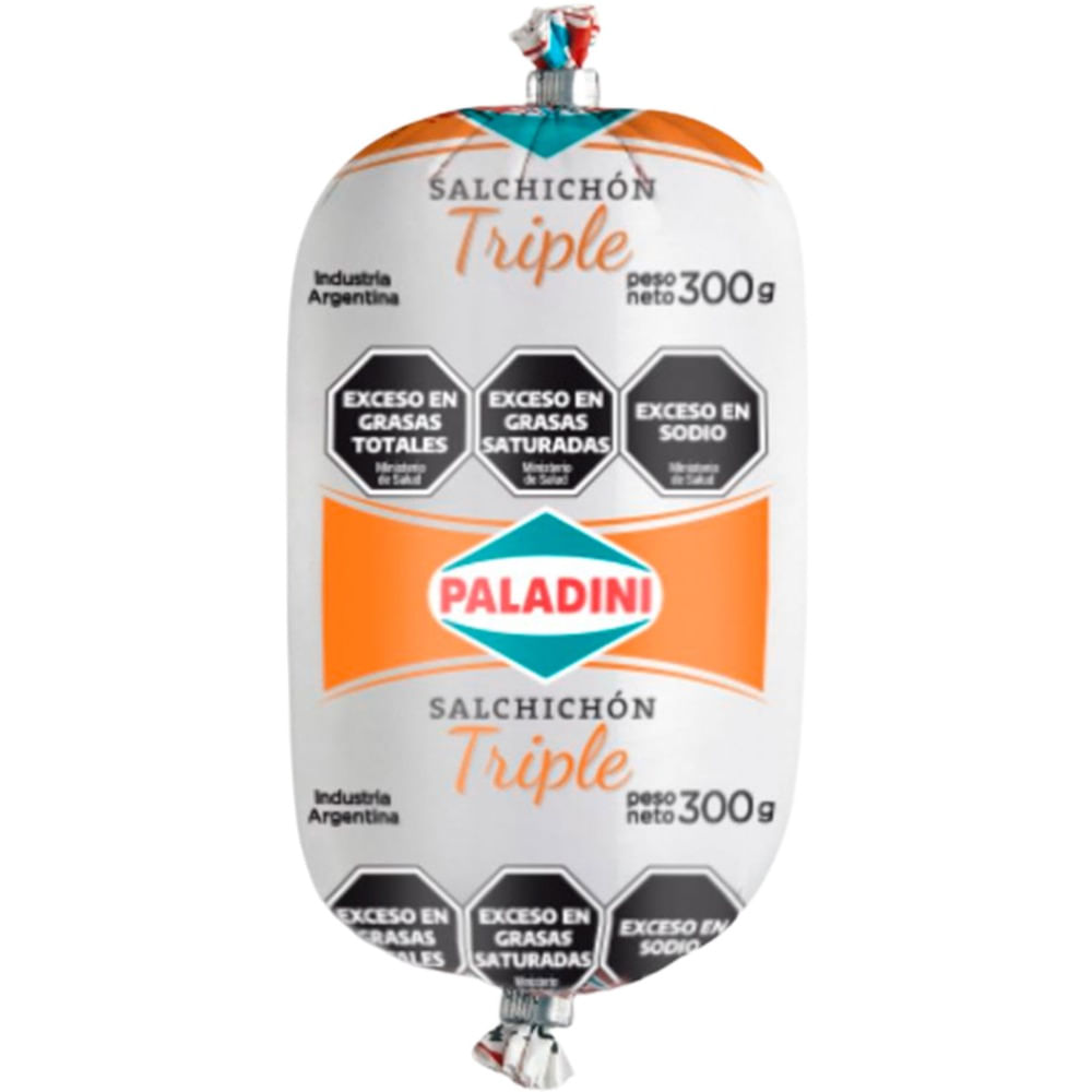 Salchichón triple familiar Paladini x 300 g.