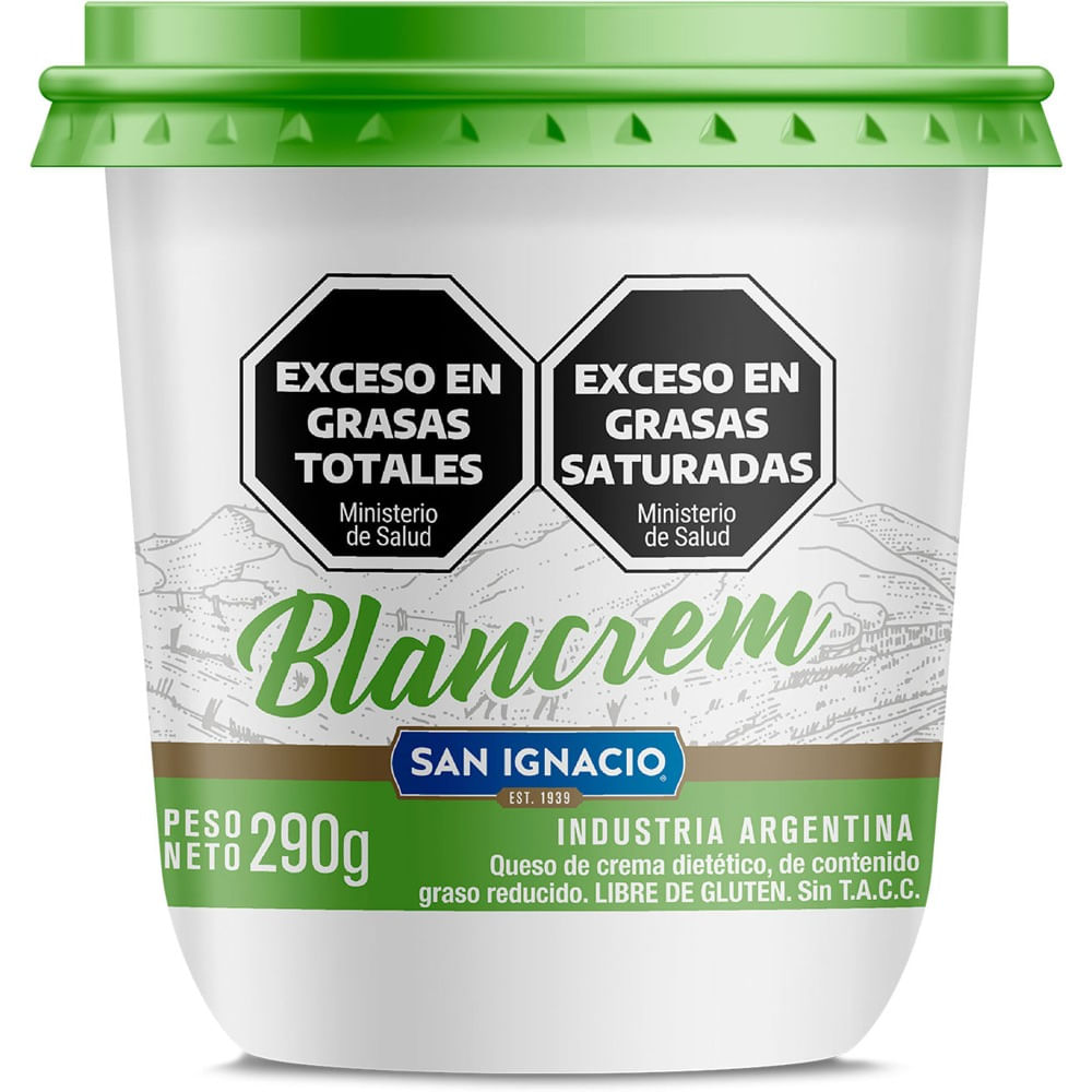 Queso crema light San ignacio en pote 290 g.