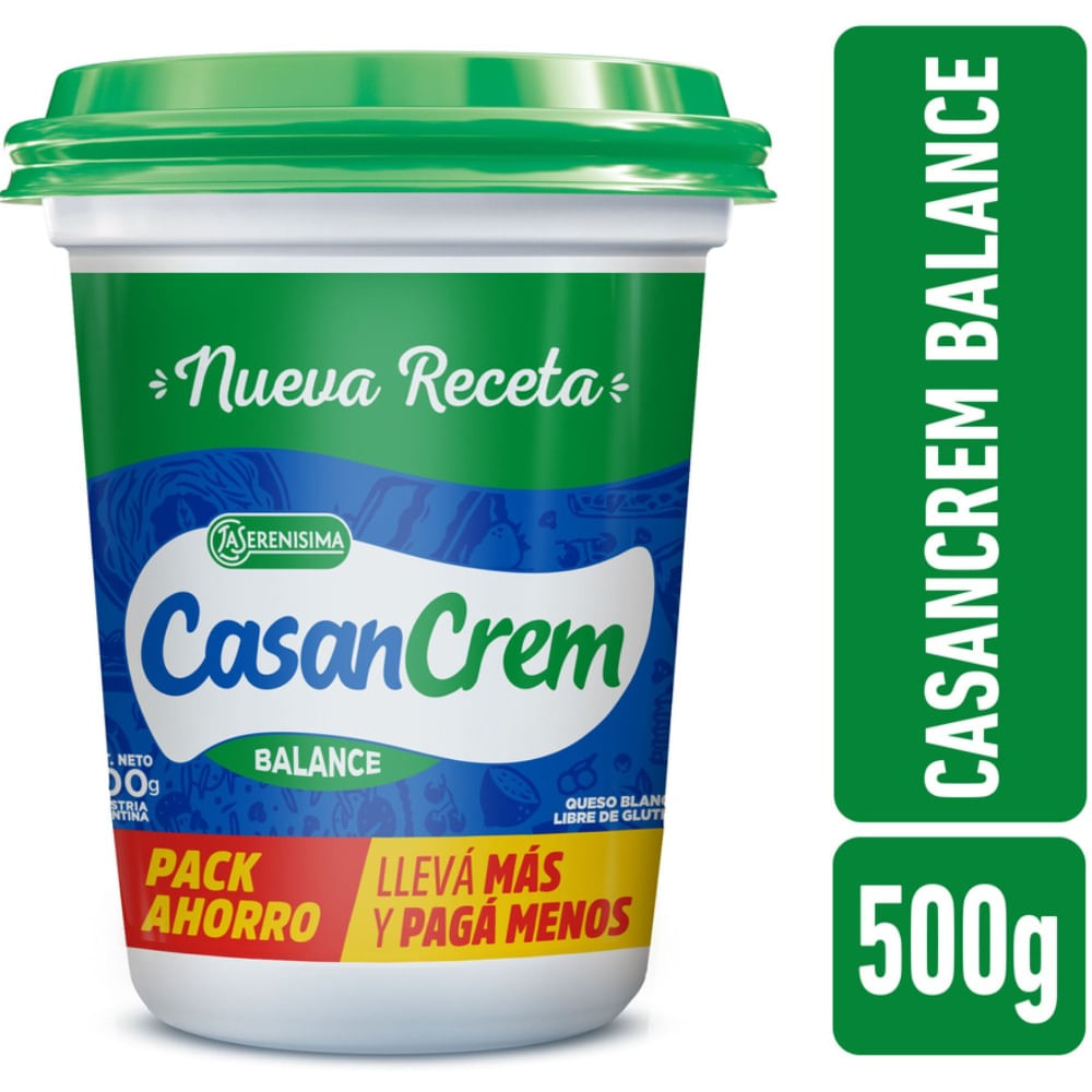 Queso Crema Casancrem Balance 500 G