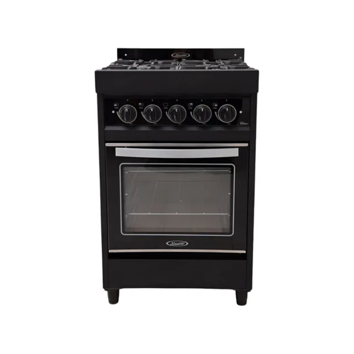 Cocina Multigas Maraldi Glass Black 55 Cm 4 Hornallas