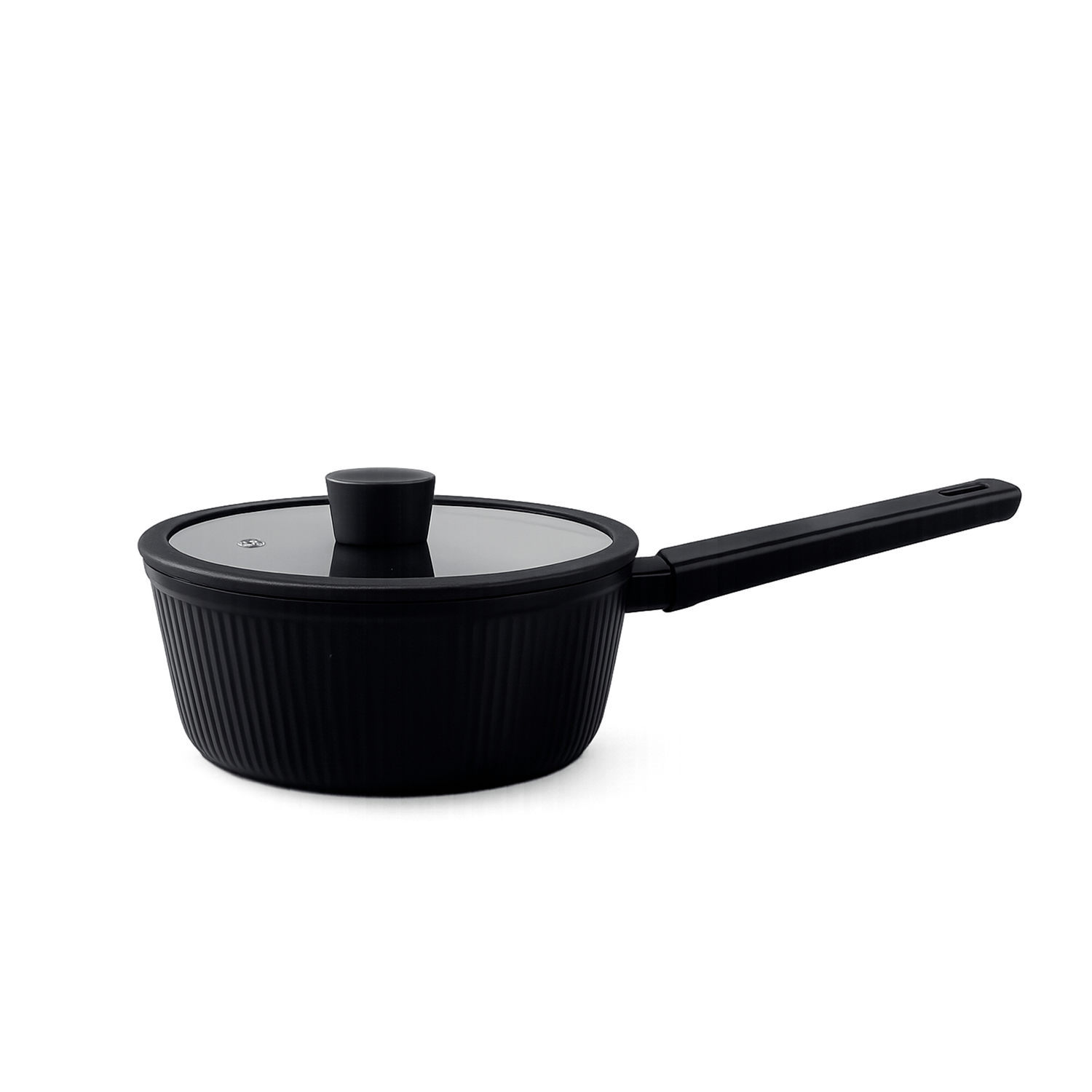 Cacerola con Mango y Tapa 16 cm Negro