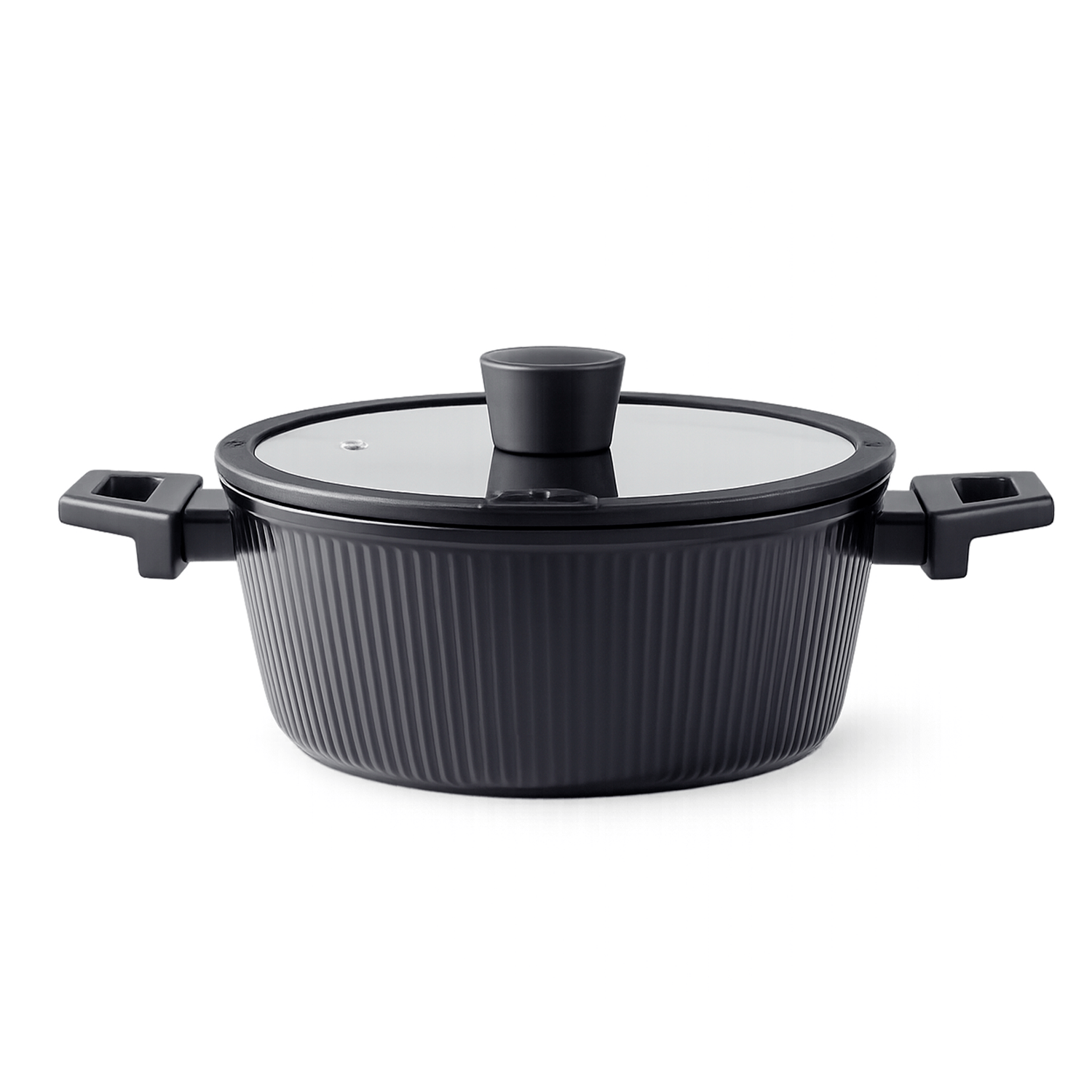 Cacerola con Asas y Tapa 24 cm Negro