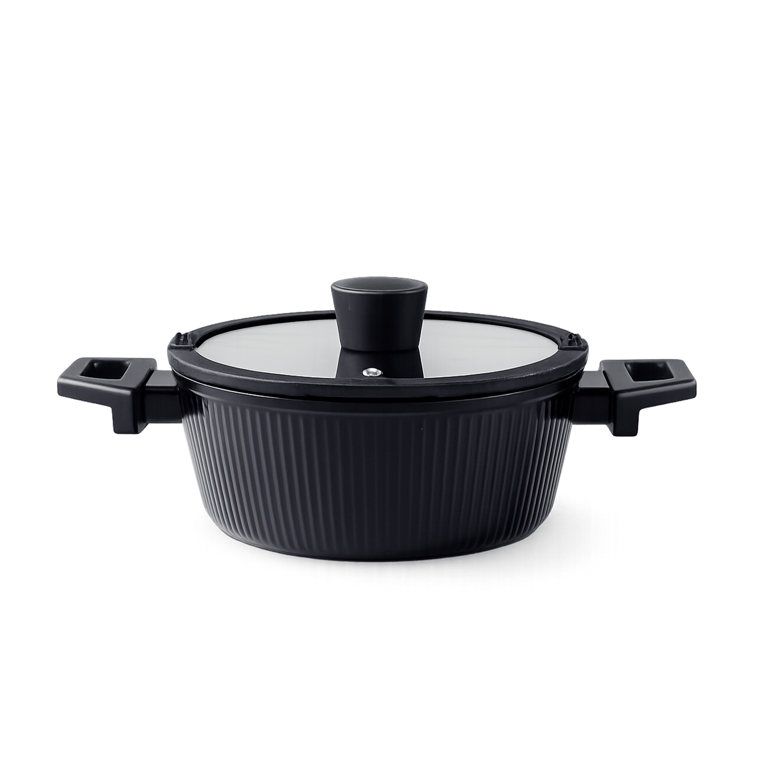Cacerola con Asas y Tapa 20 cm Negro