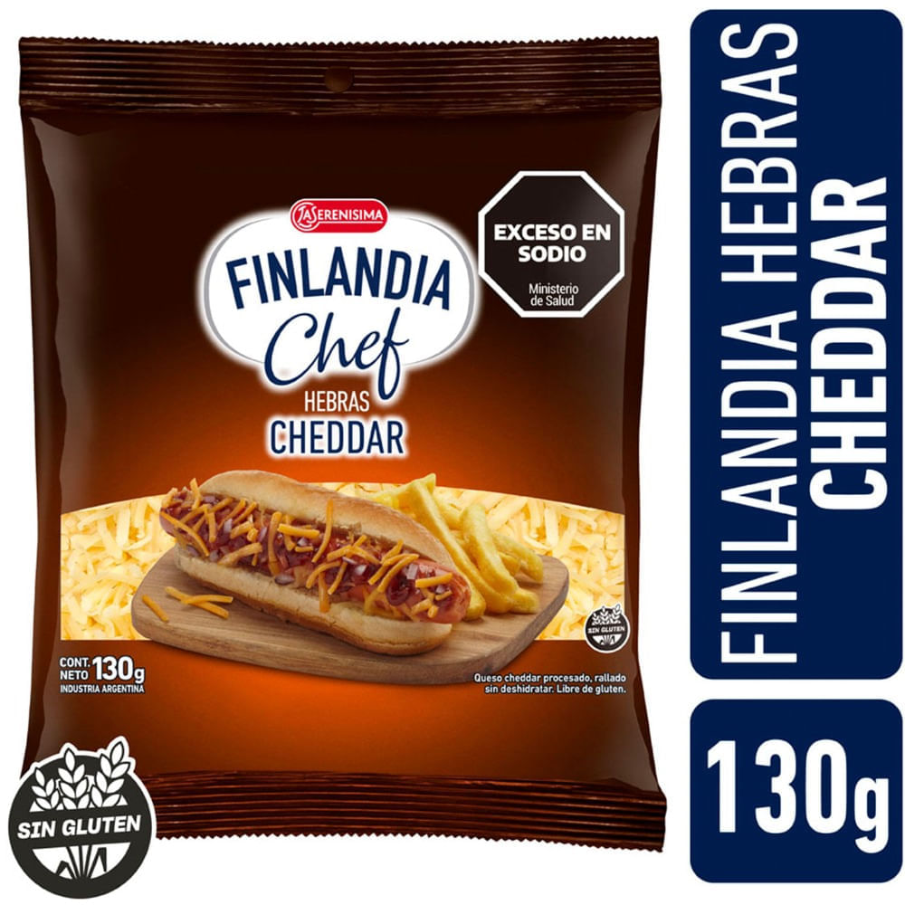 Queso En Hebras Finlandia Cheddar 130 G