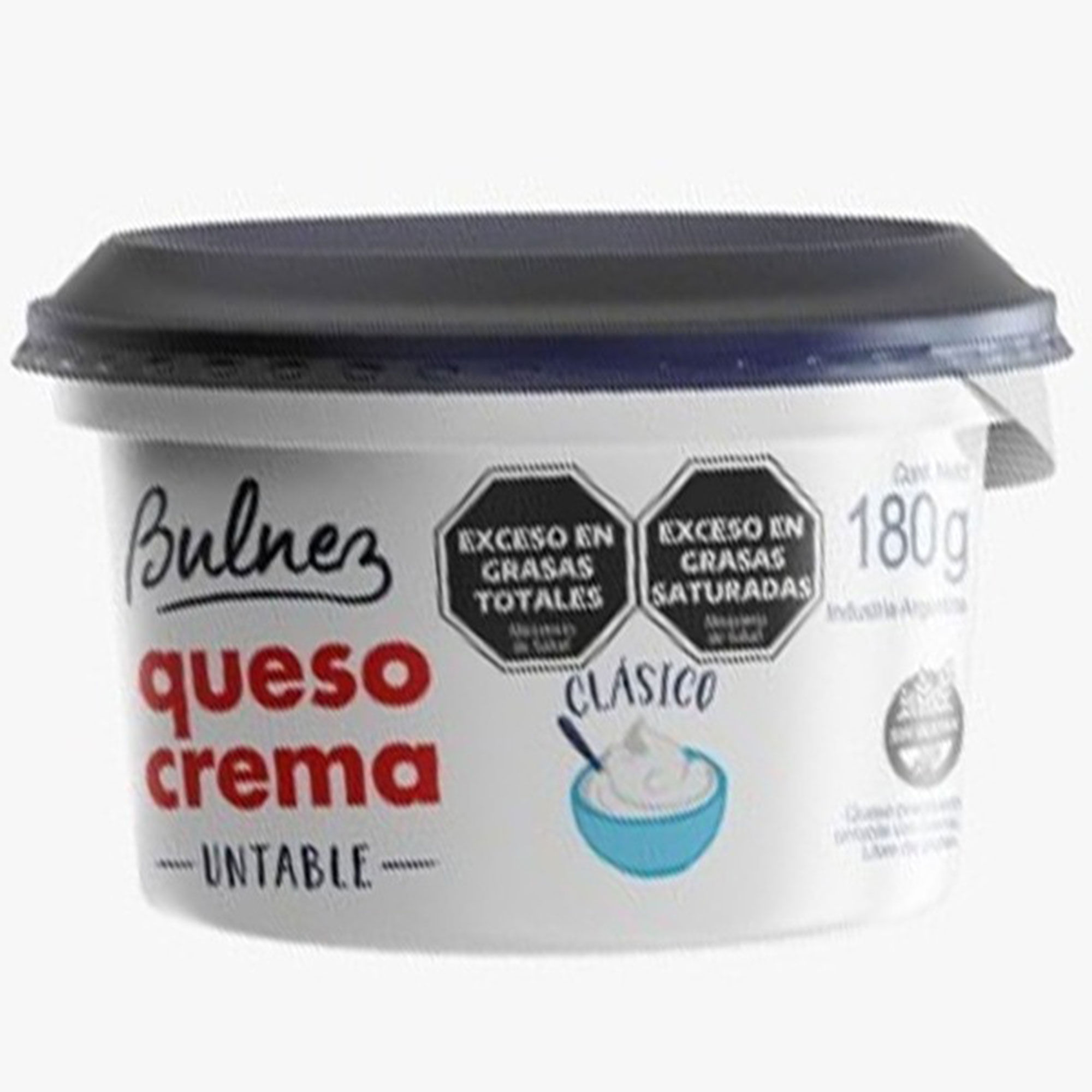 Queso crema untable Bulnez clásico en pote 180 grs