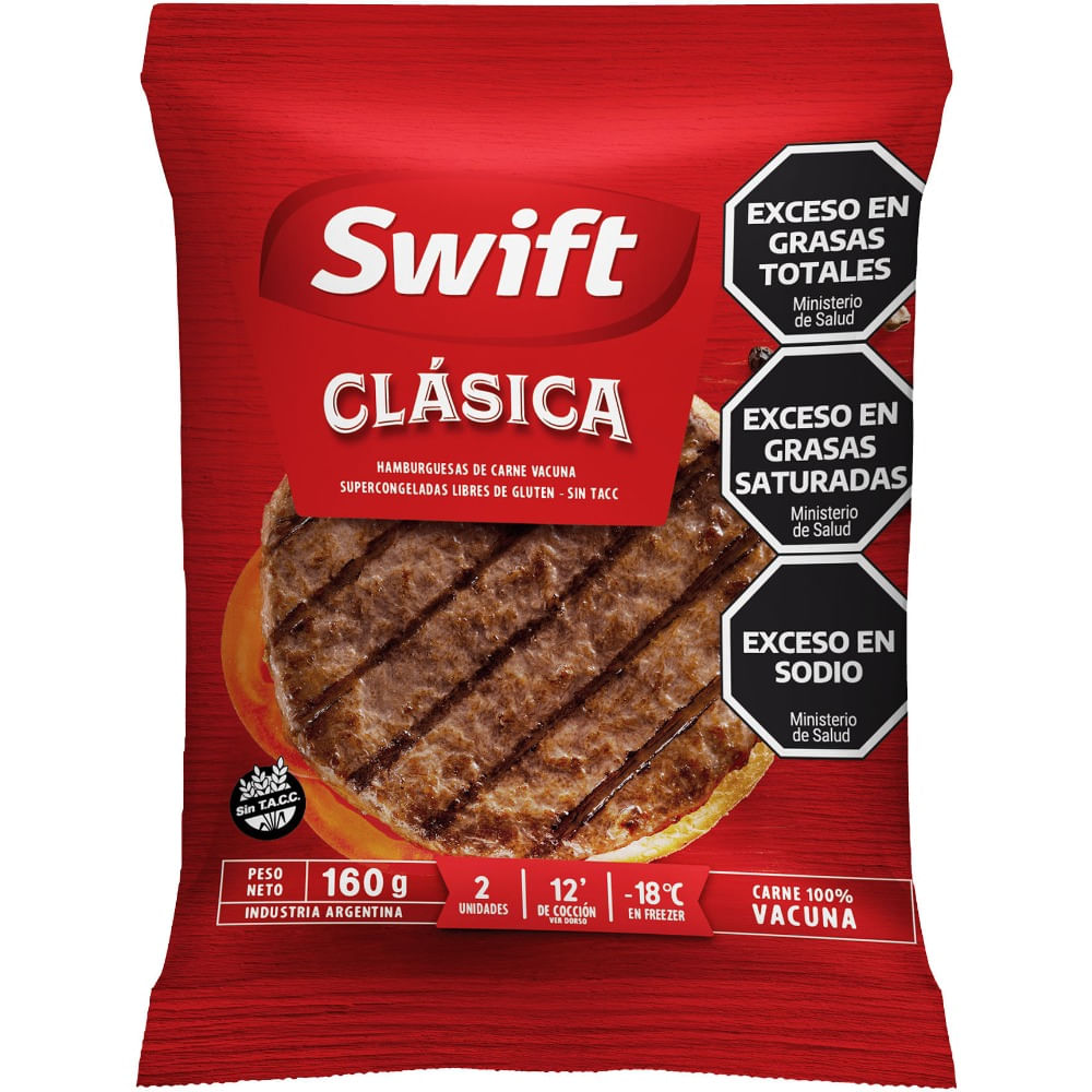 Hamburguesas Swift Clásicas 160 G 2 U