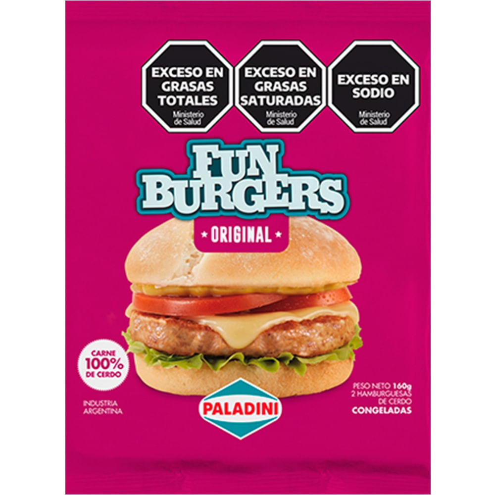 Hamburguesa Paladini de cerdo 2 u.