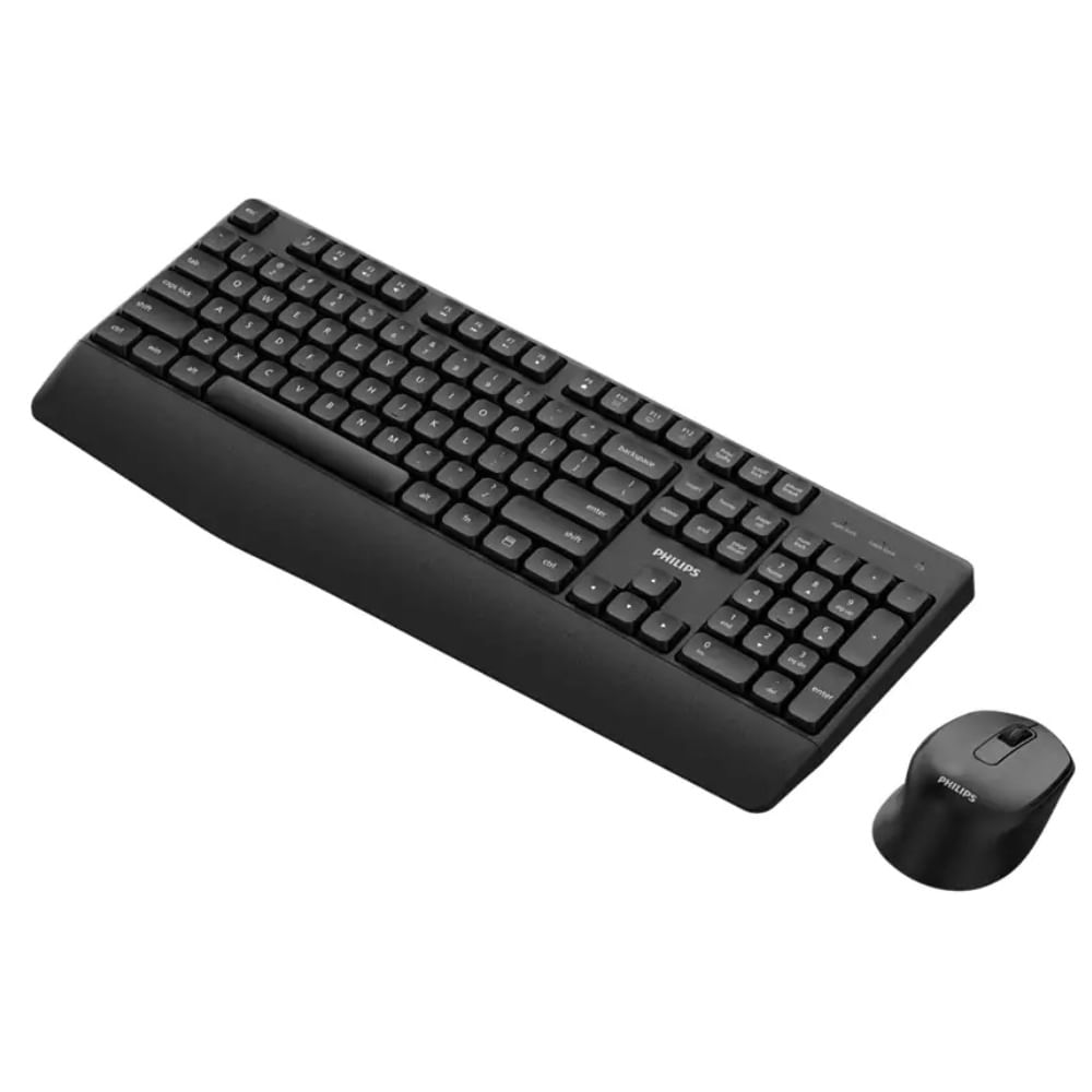 Combo Inalambrico tec+mouse Philips 1600dpi 104 keys negro