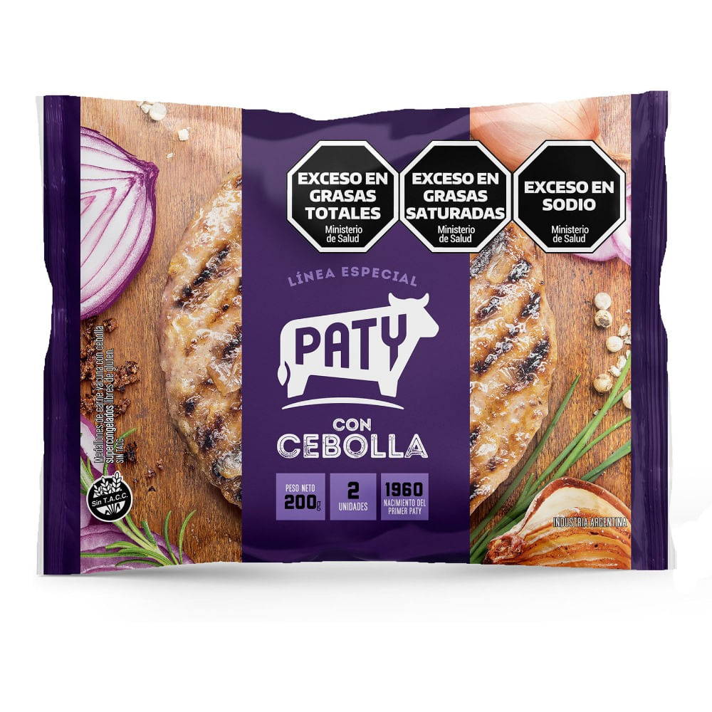 Medallón de carne Paty con cebolla 2 u.