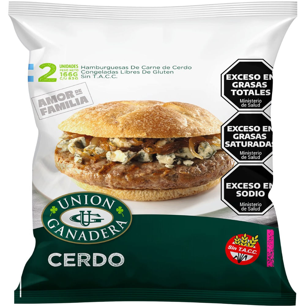 Hamburguesa de cerdo Unión ganadera 2 uni
